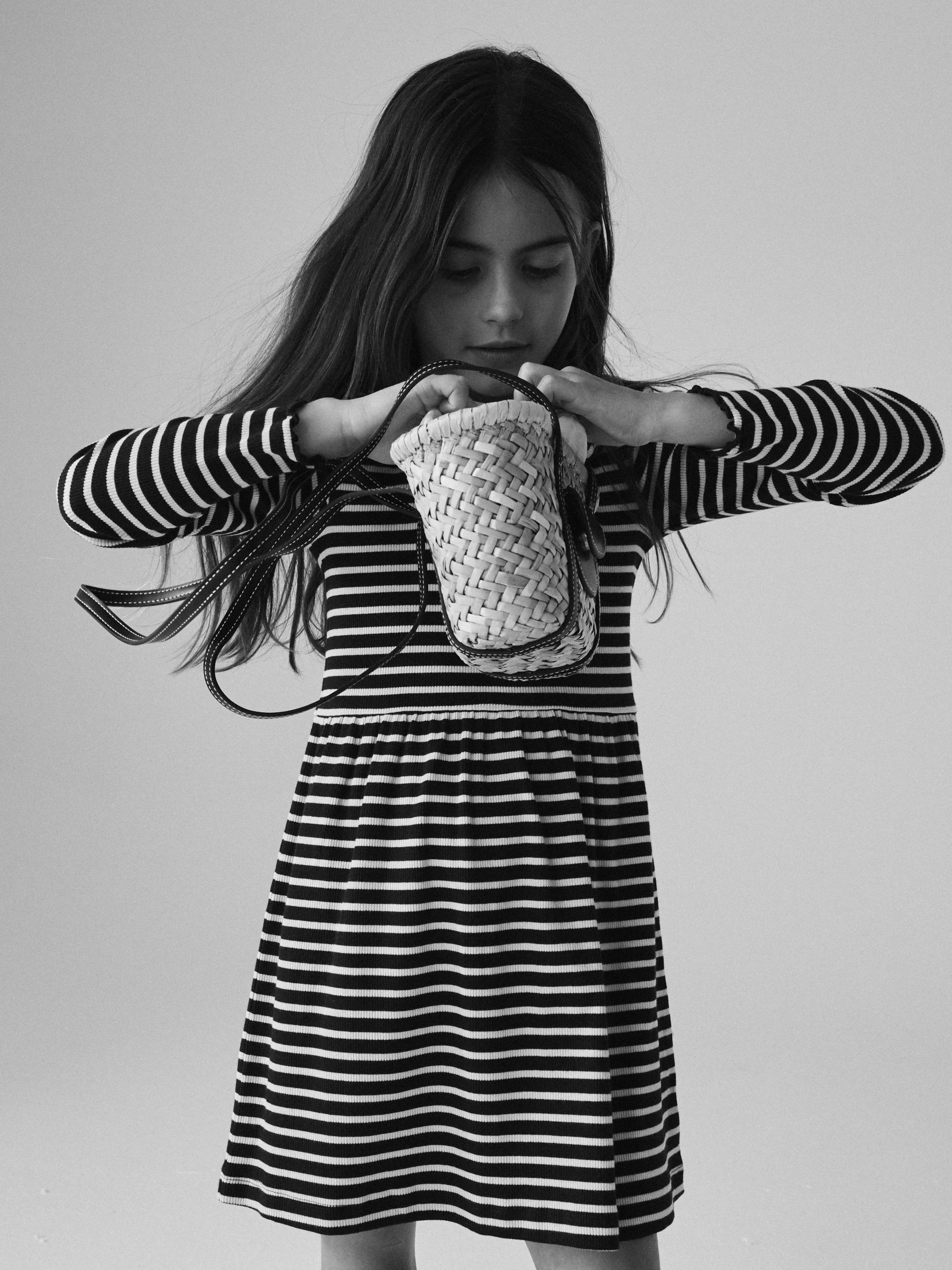 Navy/Red/Stripe - 3 Pack Rib Long Sleeve Collar Dresses - Image 3 of 12