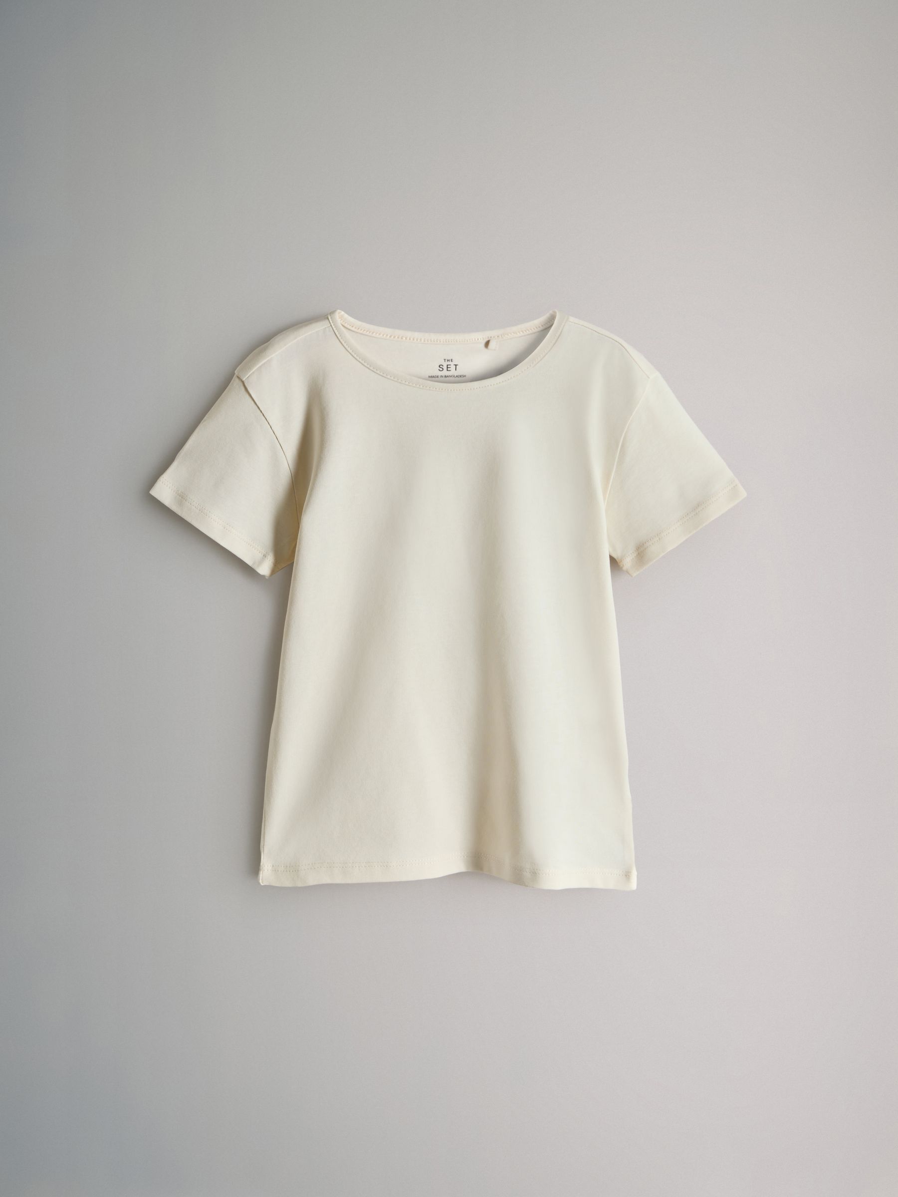 Pink/Cream/Brown - 5 Pack Short Sleeve Crew Neck Cotton T-Shirts - Image 13 of 13
