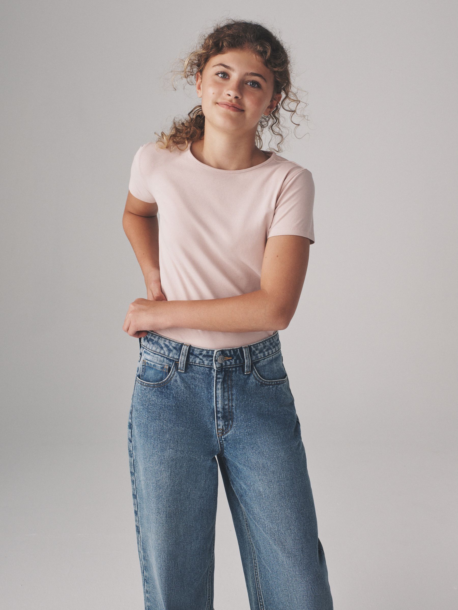 Pink/Cream/Brown - 5 Pack Short Sleeve Crew Neck Cotton T-Shirts - Image 3 of 13