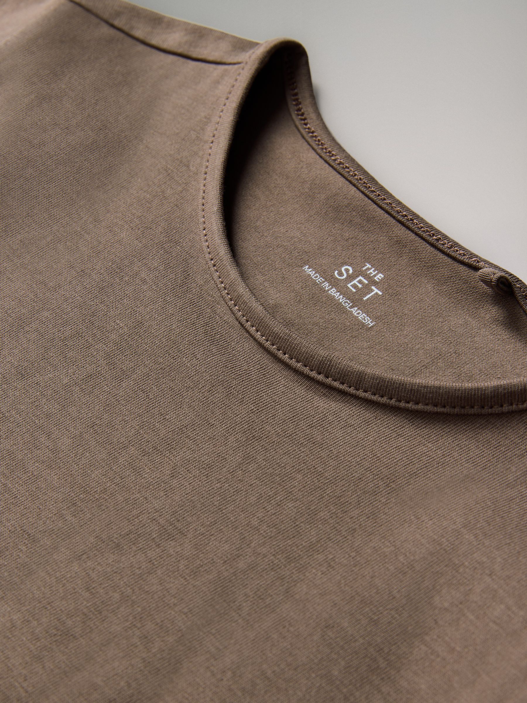 Pink/Cream/Brown 5 Pack Short Sleeve Crew Neck Cotton T-Shirts - Image 6 of 6