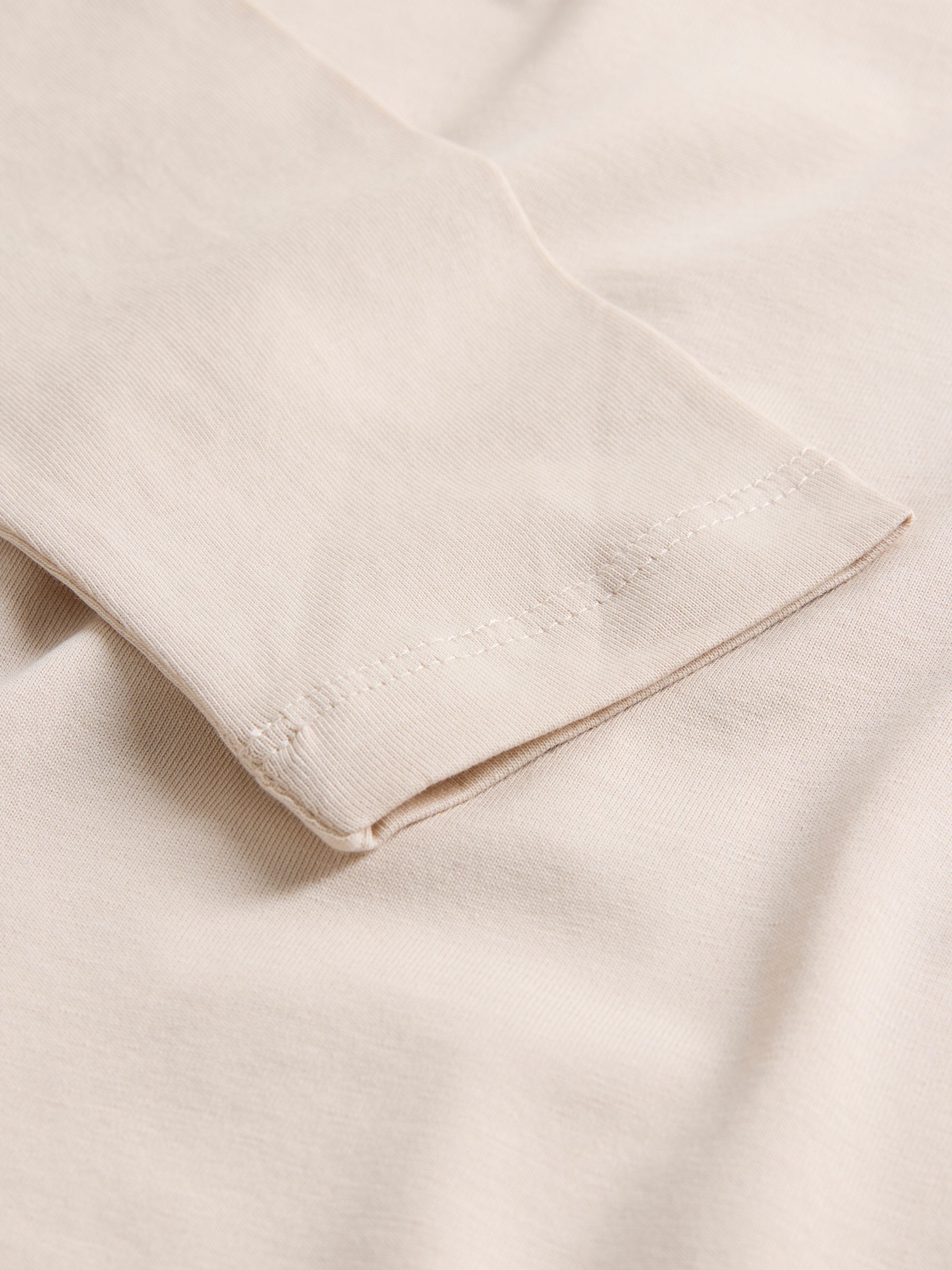 Black/Brown/Cream/White - 4 Pack Long Sleeve Ruffle Cotton T-Shirts - Image 6 of 7