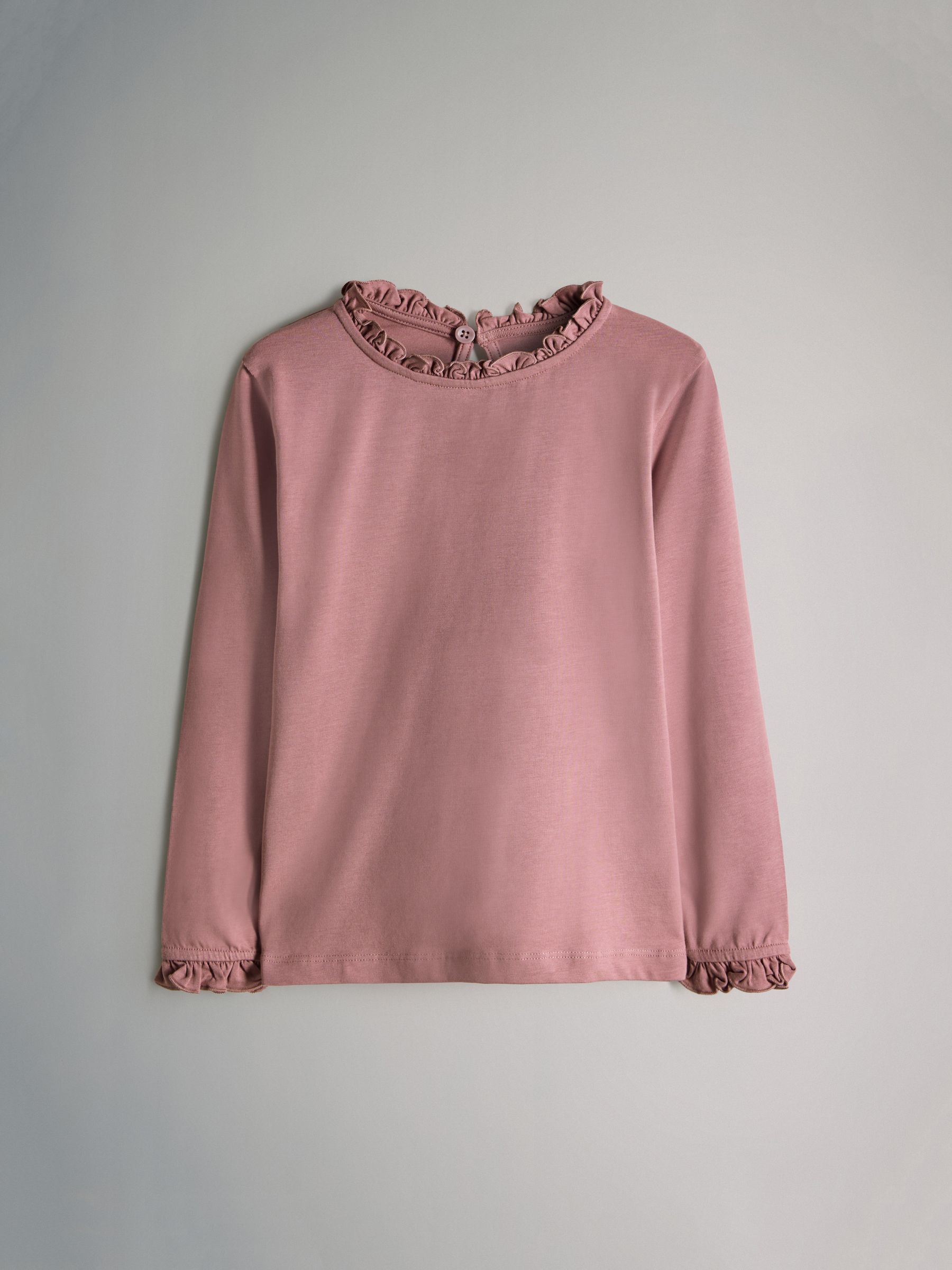 3 Pack Long Sleeve Frill Neck Cotton T-Shirts - Image 2 of 6