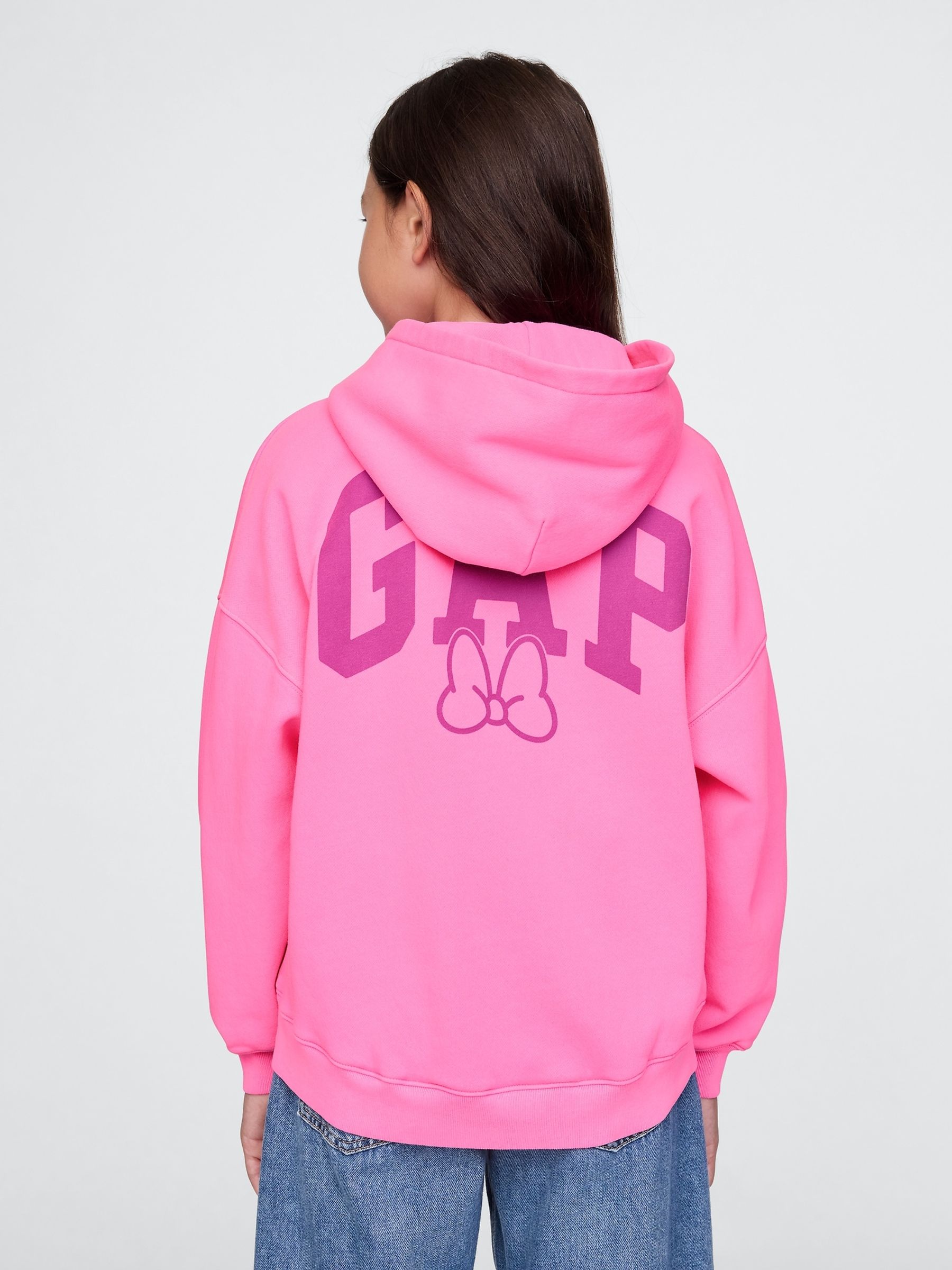Pink Minnie Mouse Disney Vintage Soft Oversized Hoodie (4-13yrs) - Image 2 of 5