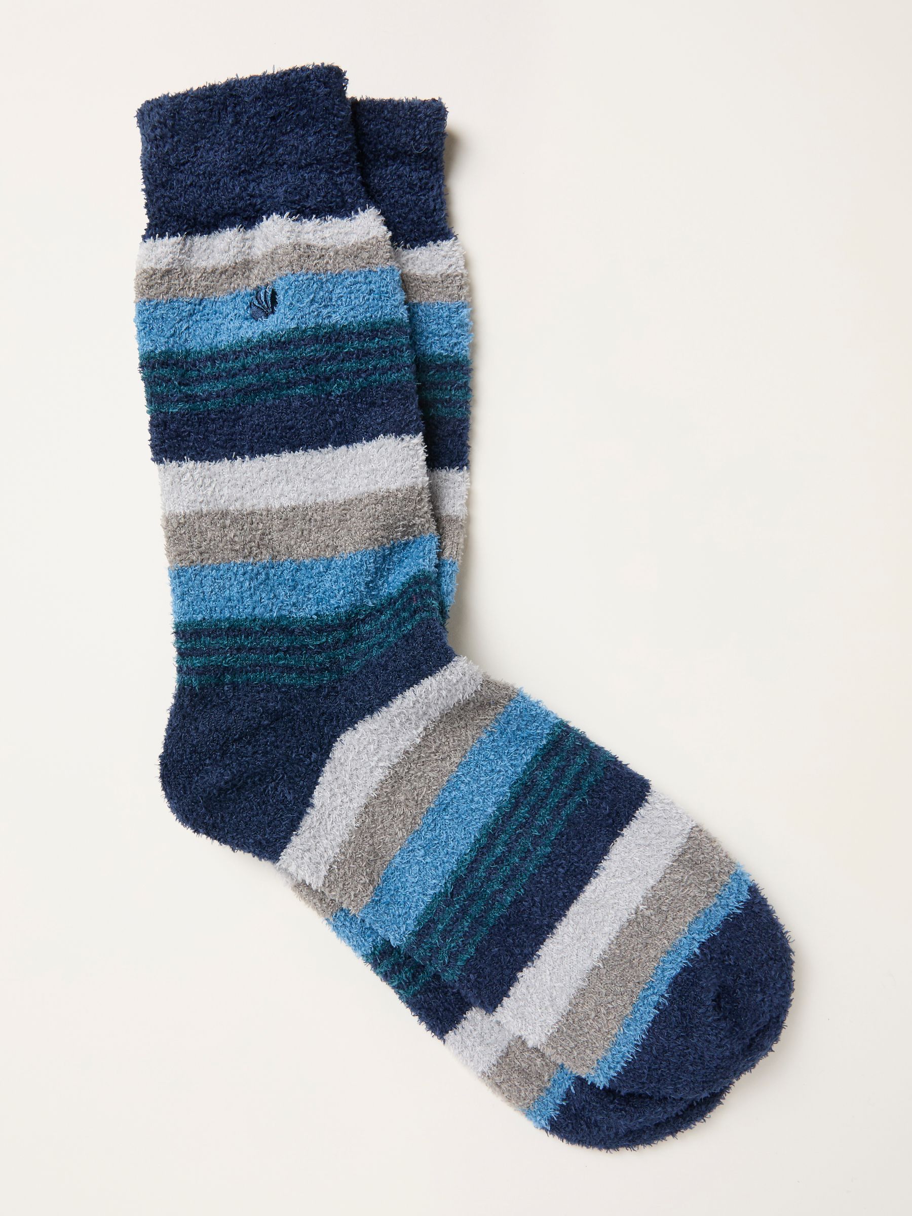 Blue Striped Cosy Socks - Image 1 of 2 Blue Striped Cosy Socks - Image 1 of 2