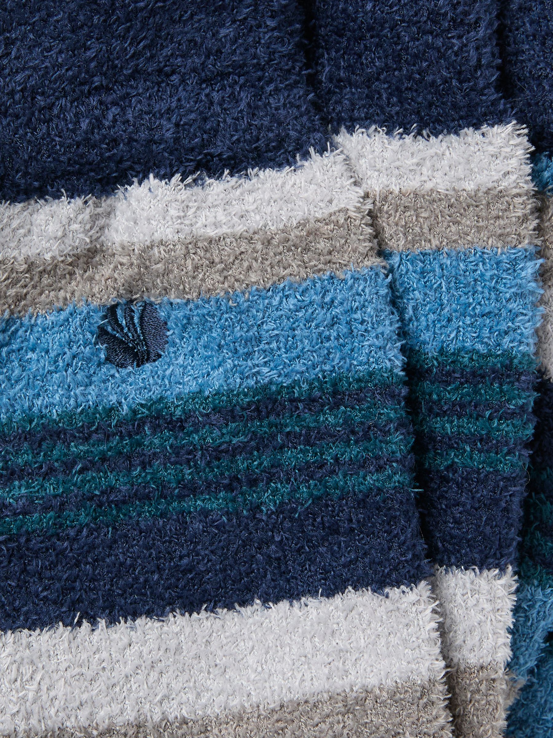 Blue Striped Cosy Socks - Image 2 of 2 Blue Striped Cosy Socks - Image 2 of 2