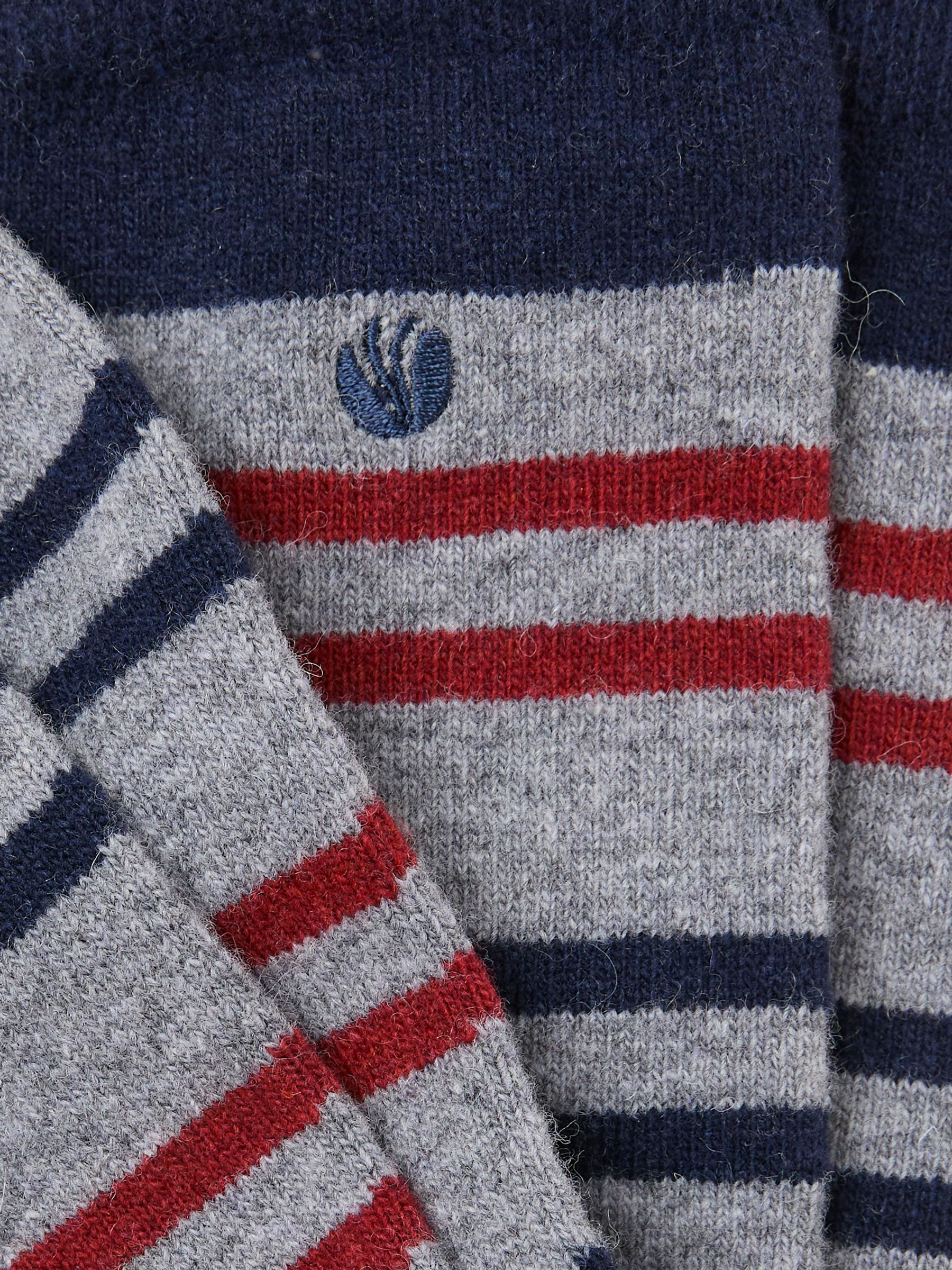 Grey Striped Wool Blend Socks - Image 2 of 2