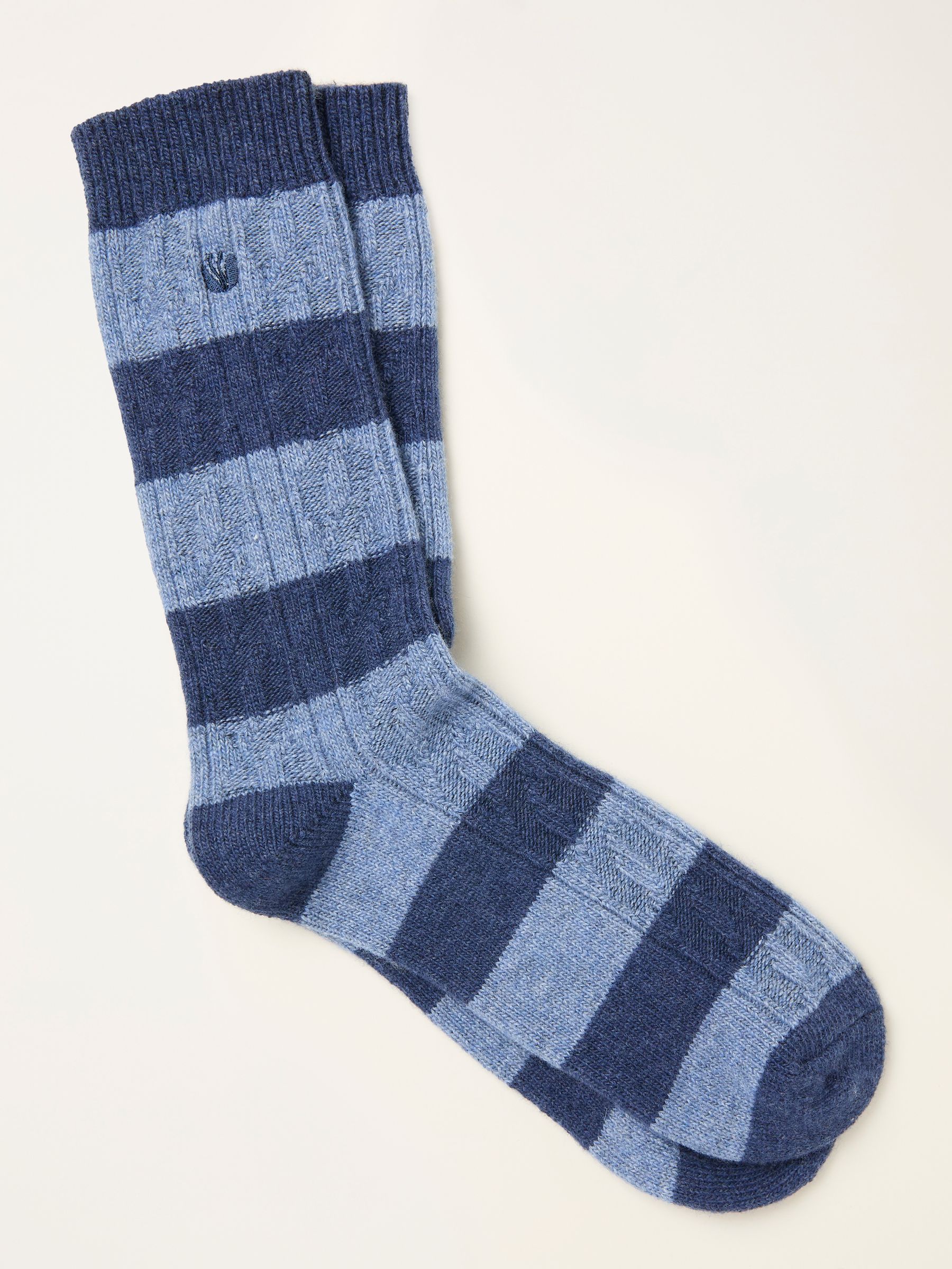 Blue Striped Cashmere Blend Socks - Image 1 of 2