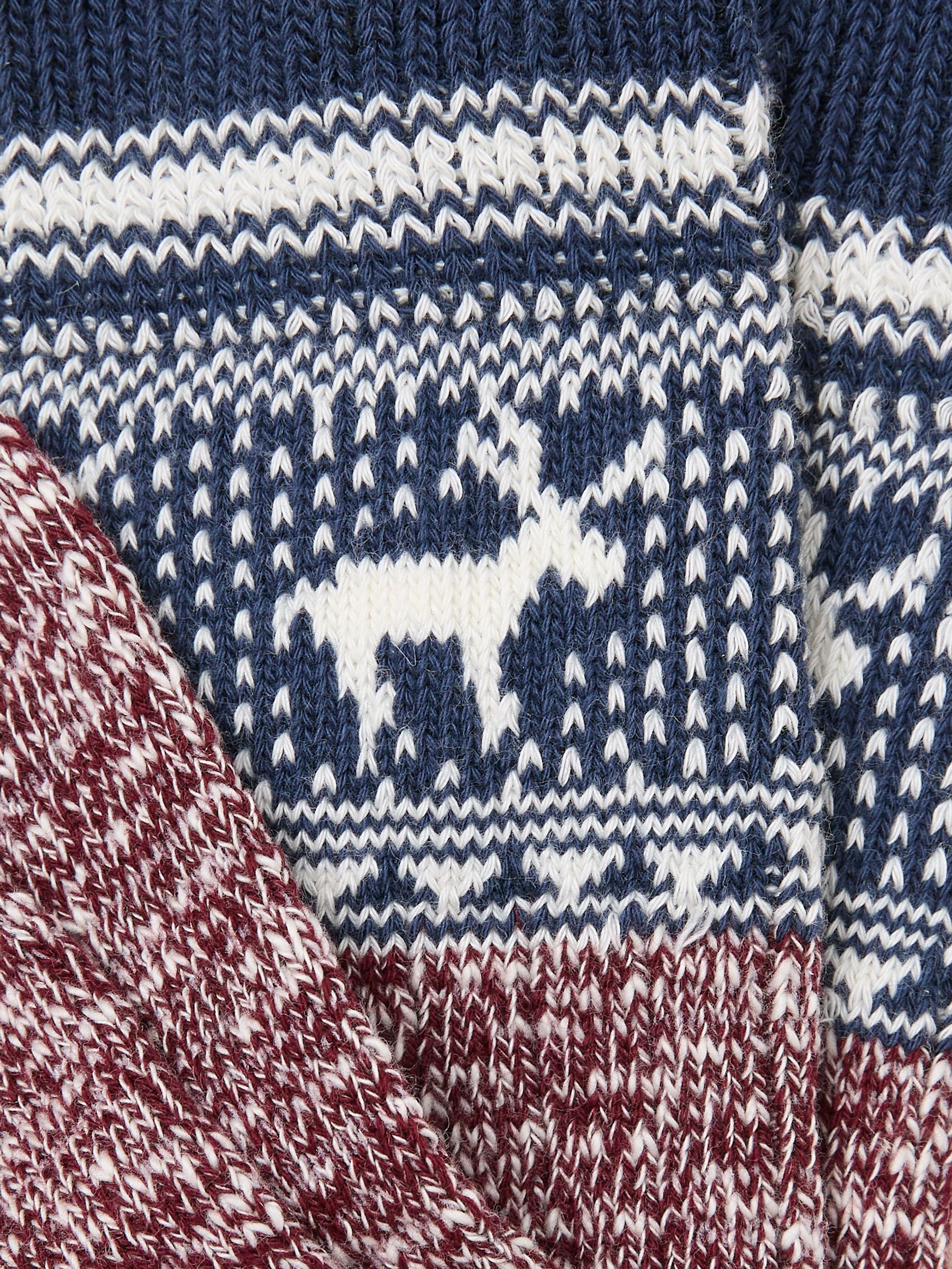 Navy Fairisle Socks - Image 2 of 2