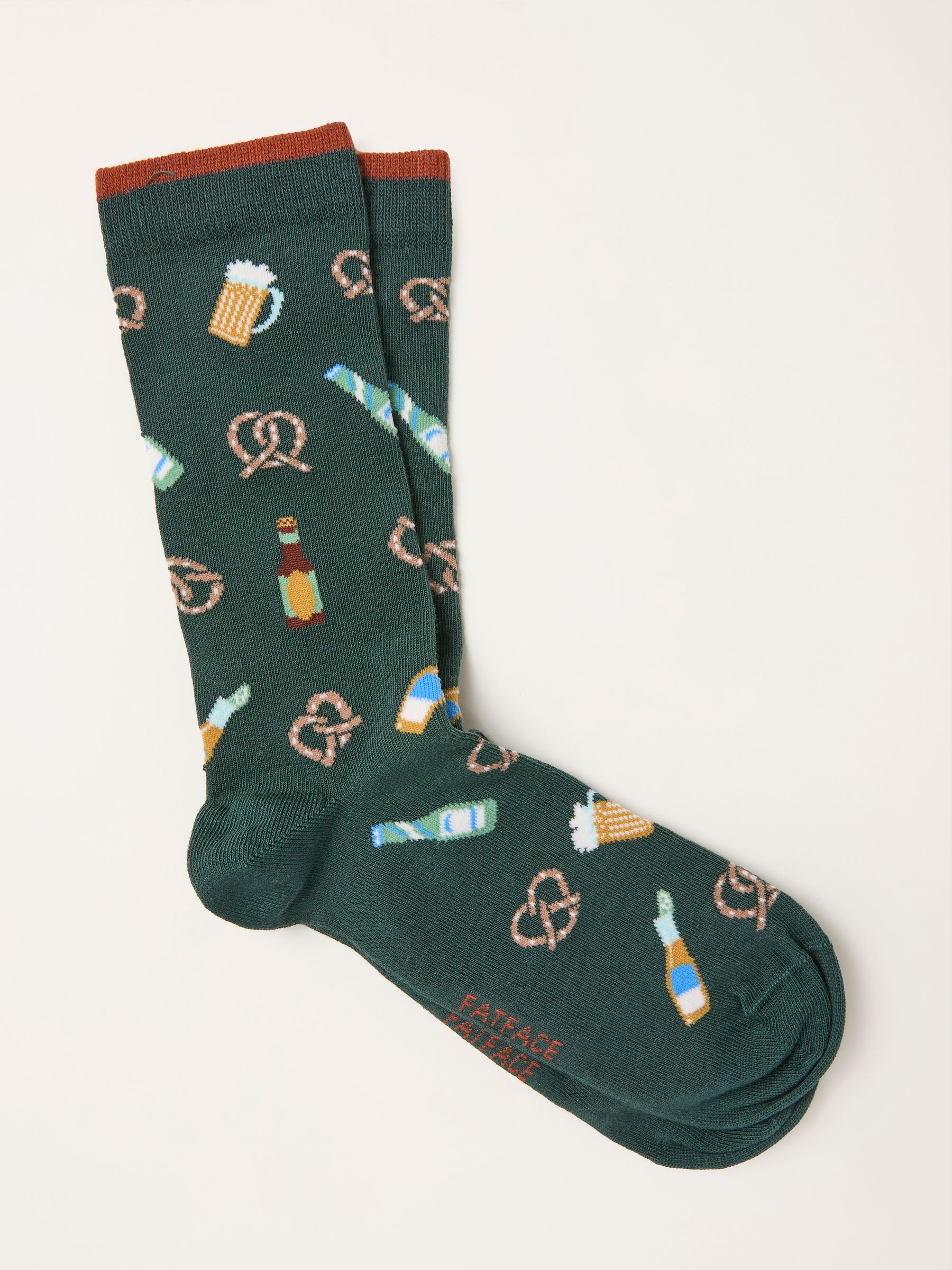 Green Beer and Pretzels Socks - Image 1 of 2