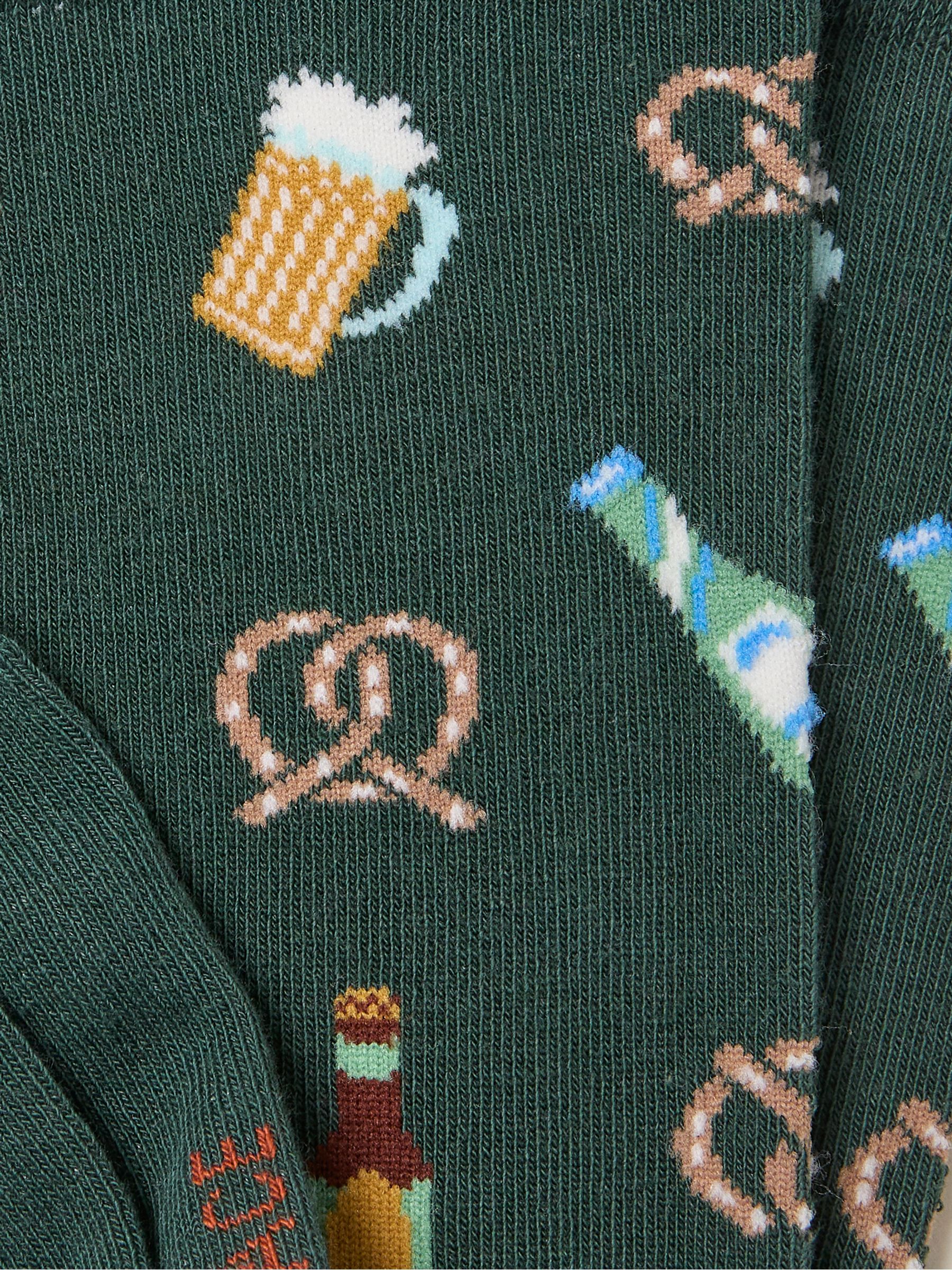 Green Beer and Pretzels Socks - Image 2 of 2