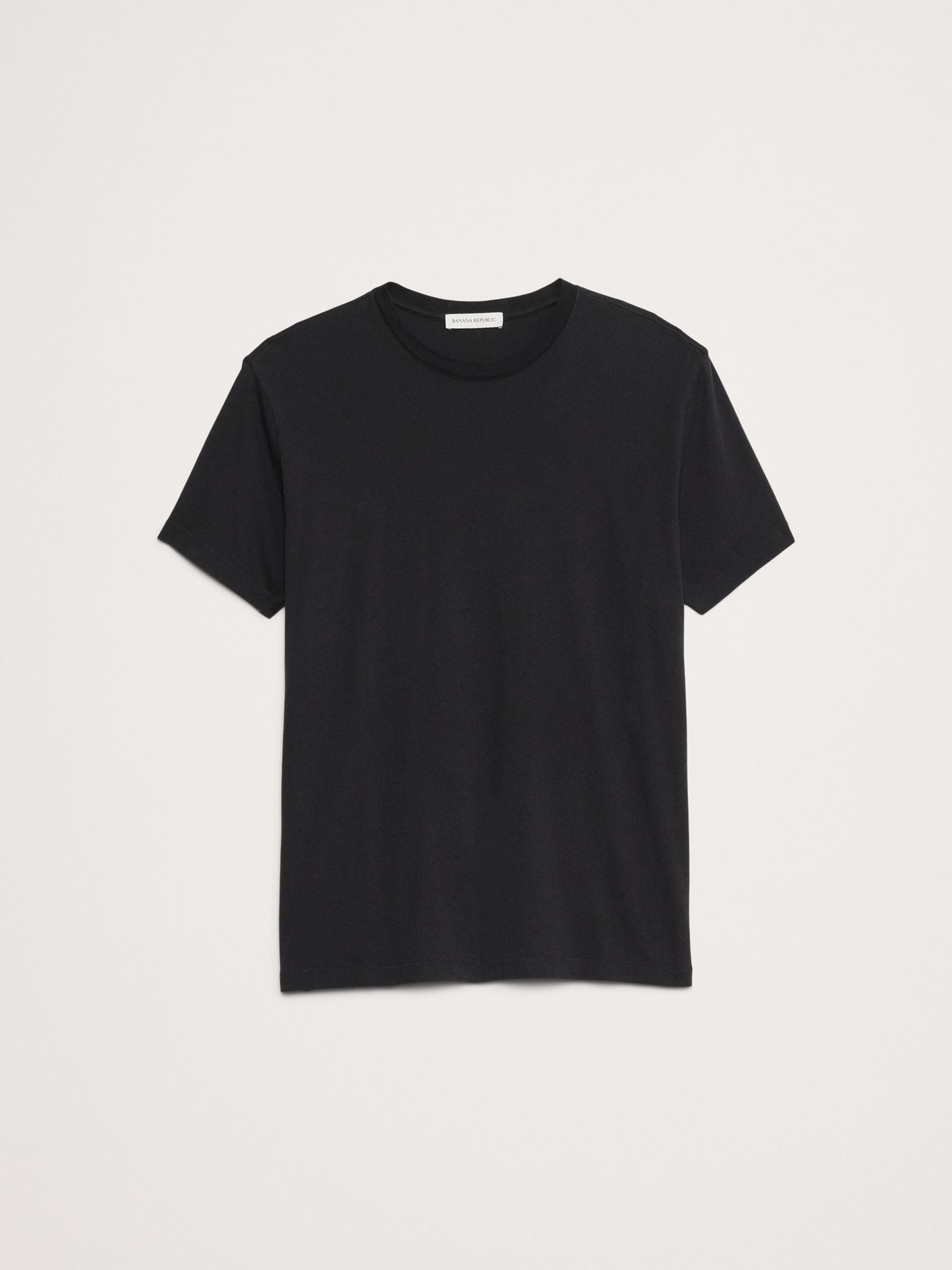 Banana Republic Black Lightweight Cotton Crew-Neck T-Shirt - Image 4 of 4