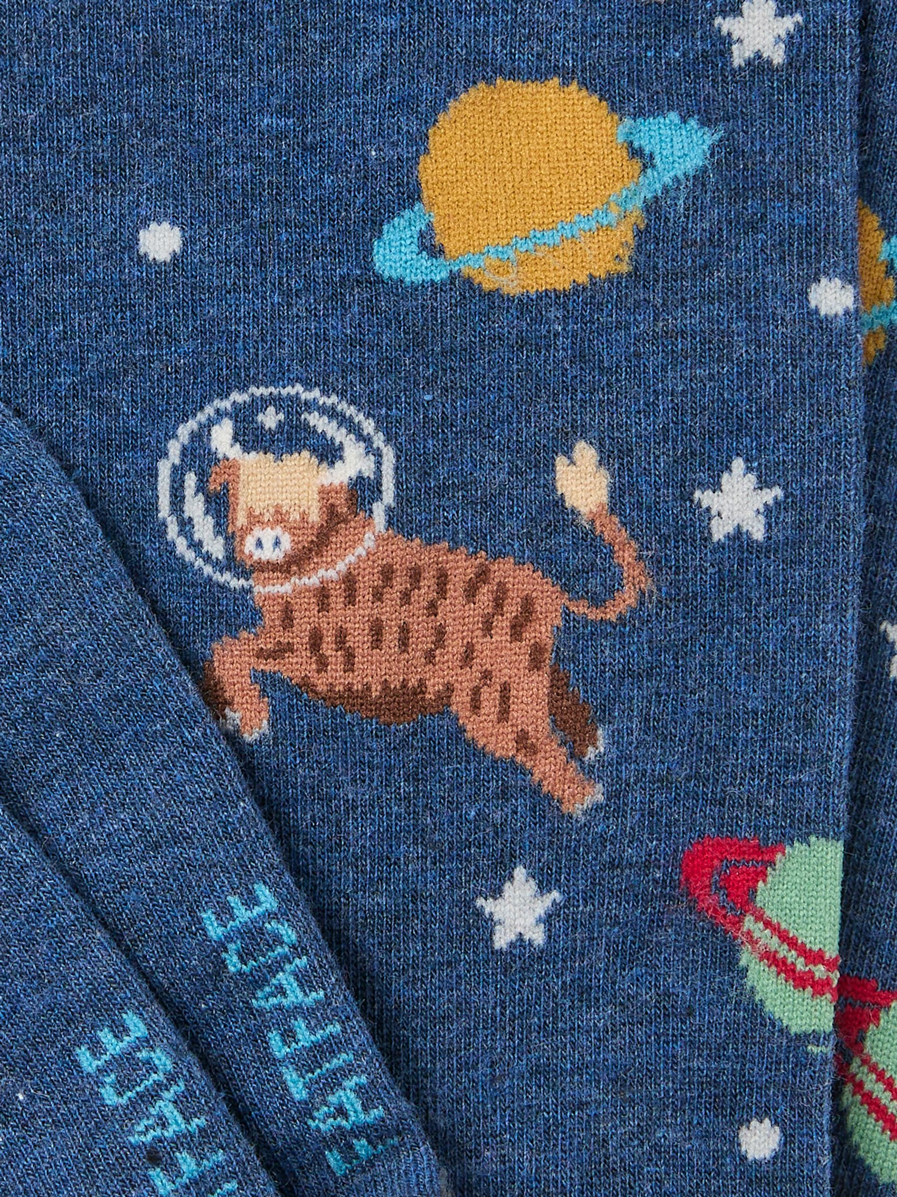 Navy Space Cow Socks - Image 2 of 2