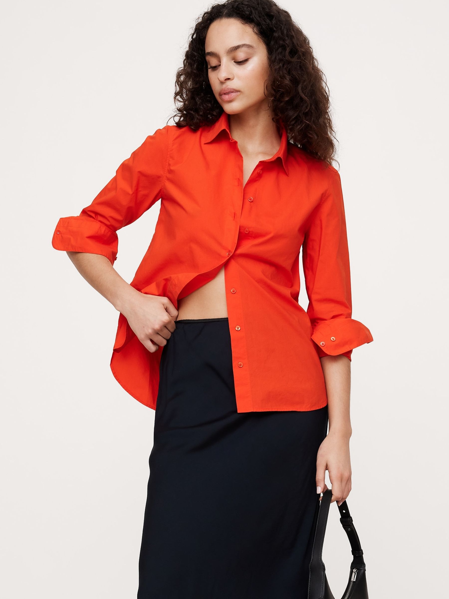 Banana Republic Red Everyday 100% Linen Shirt - Image 1 of 1