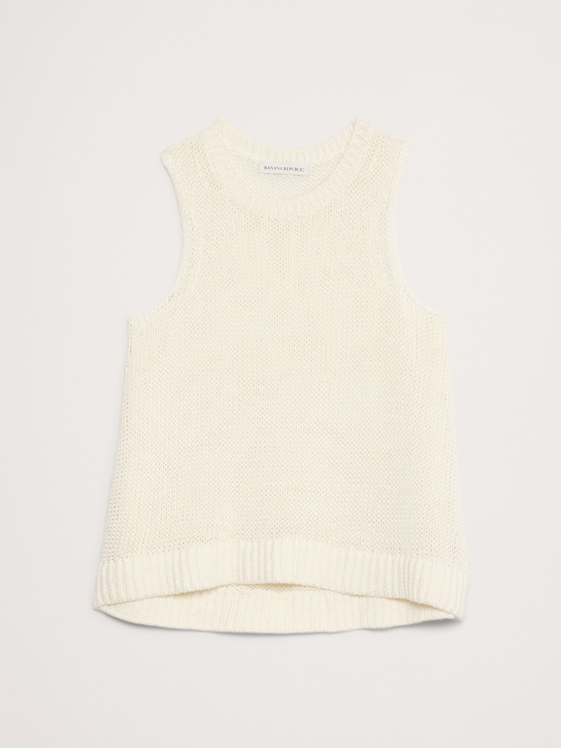 Banana Republic White Linen Jumper Tank Top - Image 5 of 5