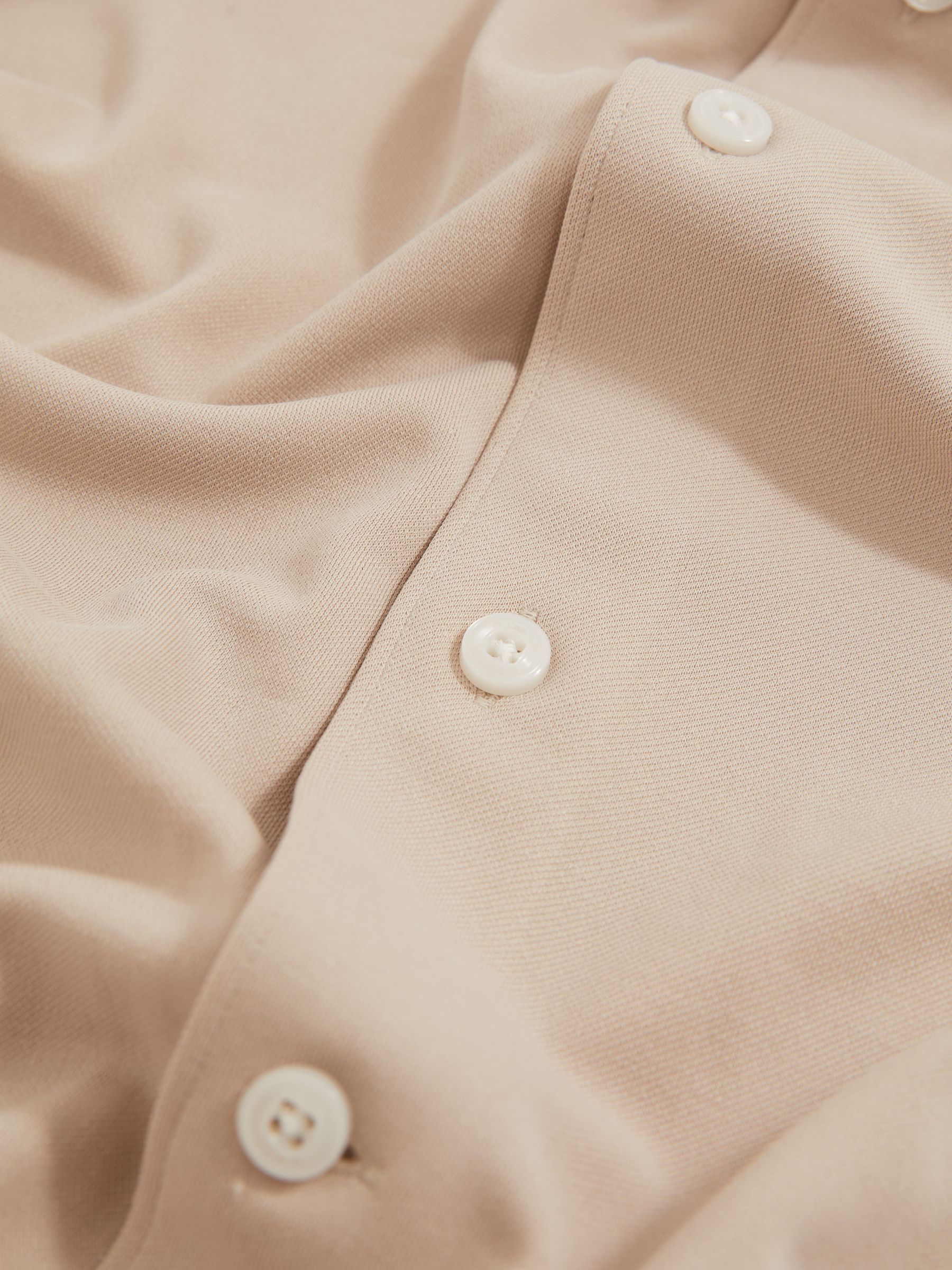 Modal Blend Cutaway Collar Shirt in Mink - Image 7 of 7