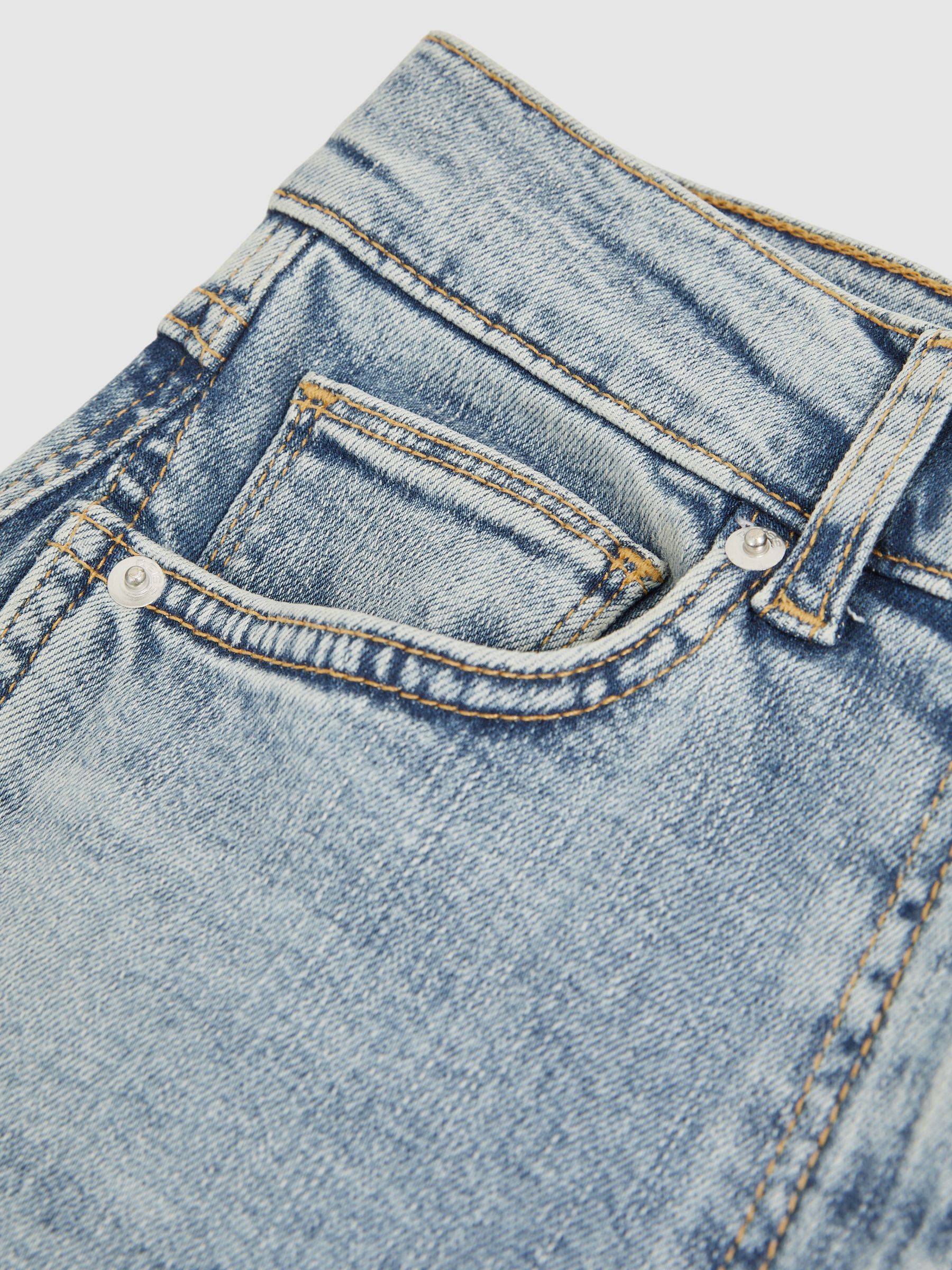 Twist Seam Wide Leg Jeans in Light Blue - Image 7 of 7