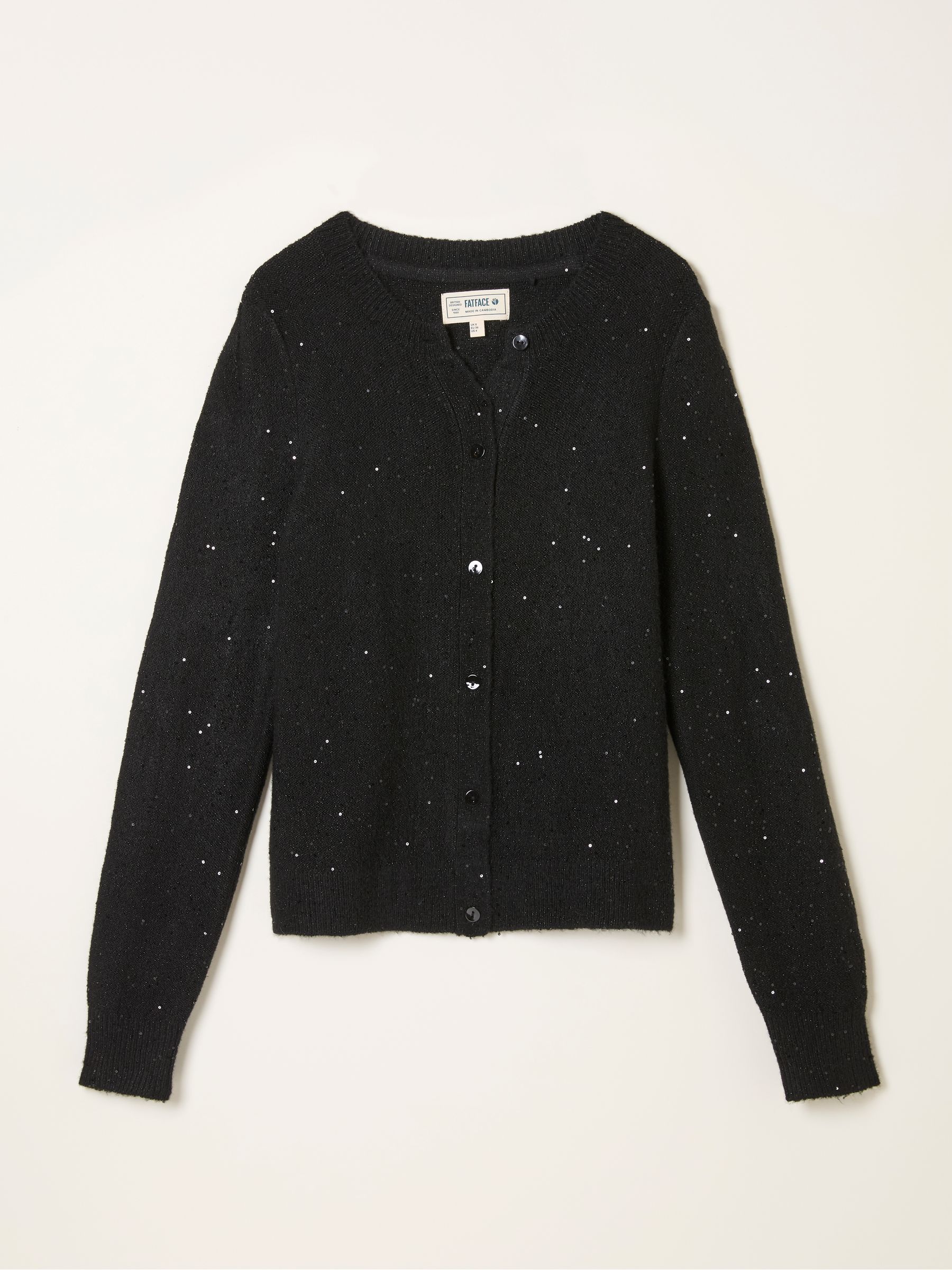 Jasmine Black Sparkle Knitted Cardigan - Image 6 of 6