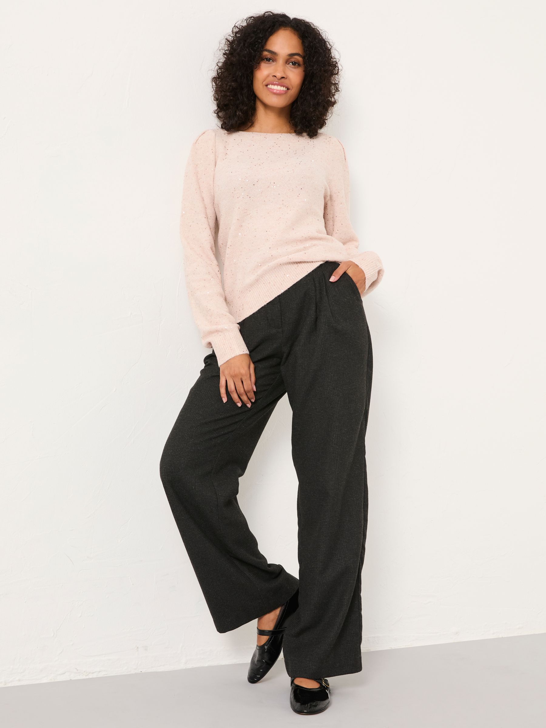 Jasmine Pale Pink Sparkle Knitted Jumper - Image 4 of 5