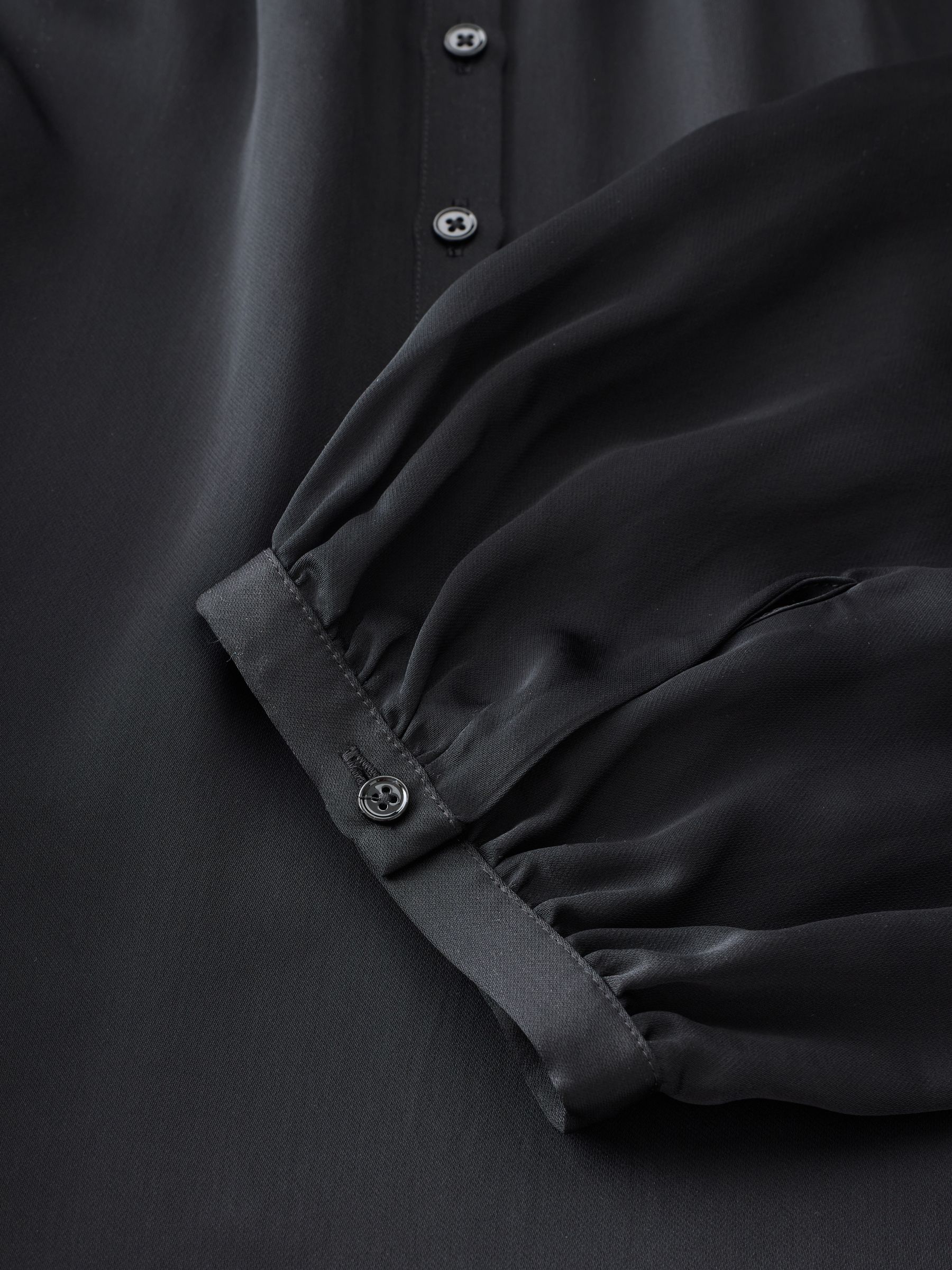 Banana Republic Black Dolman Sleeve Shirred Blouse - Image 3 of 3
