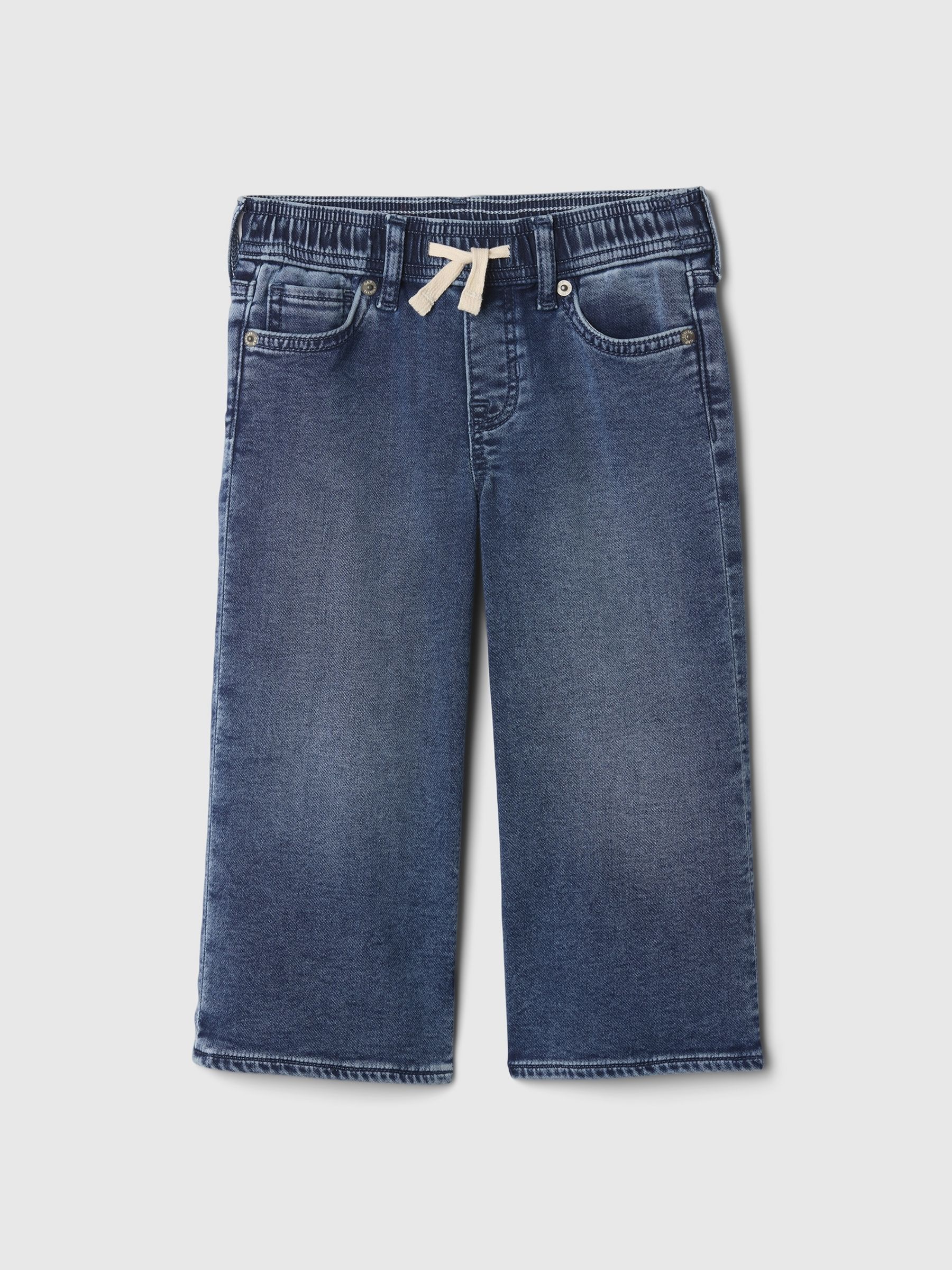 Dark Blue Knit Pull On Baggy Jeans (6mths-5yrs) - Image 1 of 3