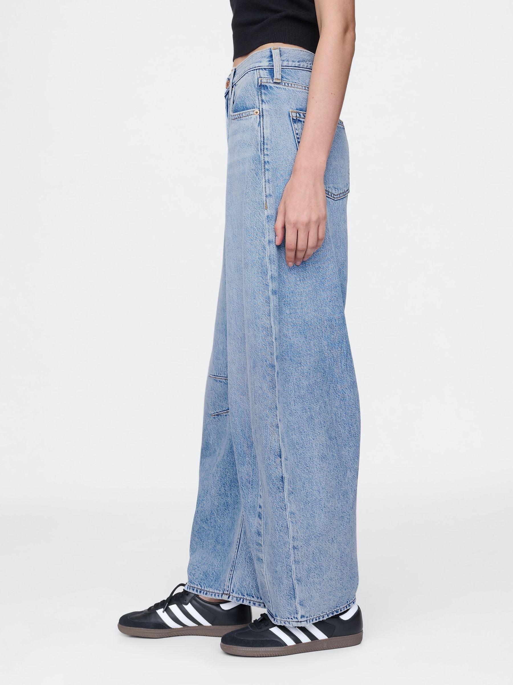 Blue High Waisted UltraSoft Horseshoe Jeans - Image 5 of 7