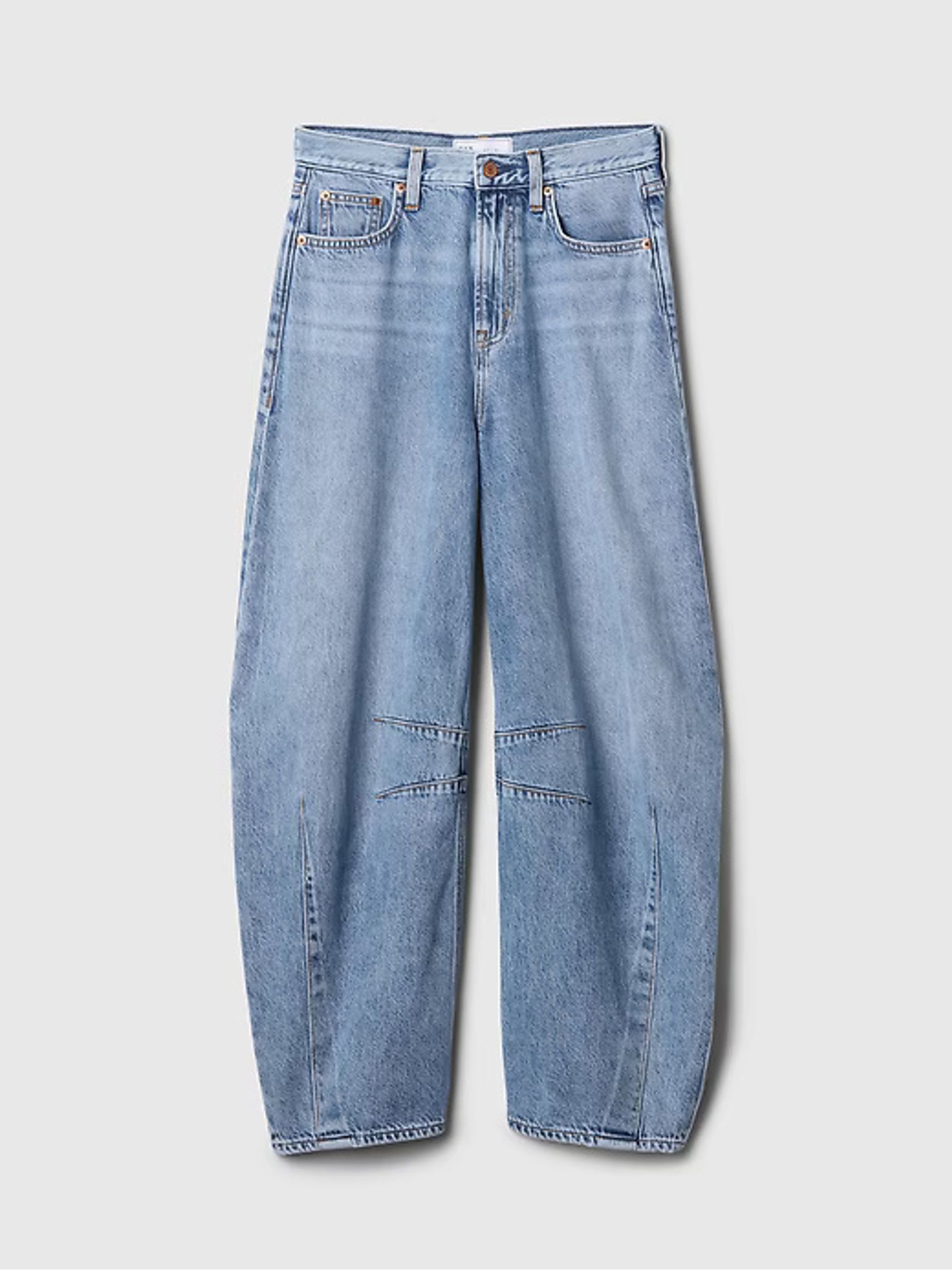 Blue High Waisted UltraSoft Horseshoe Jeans - Image 9 of 10