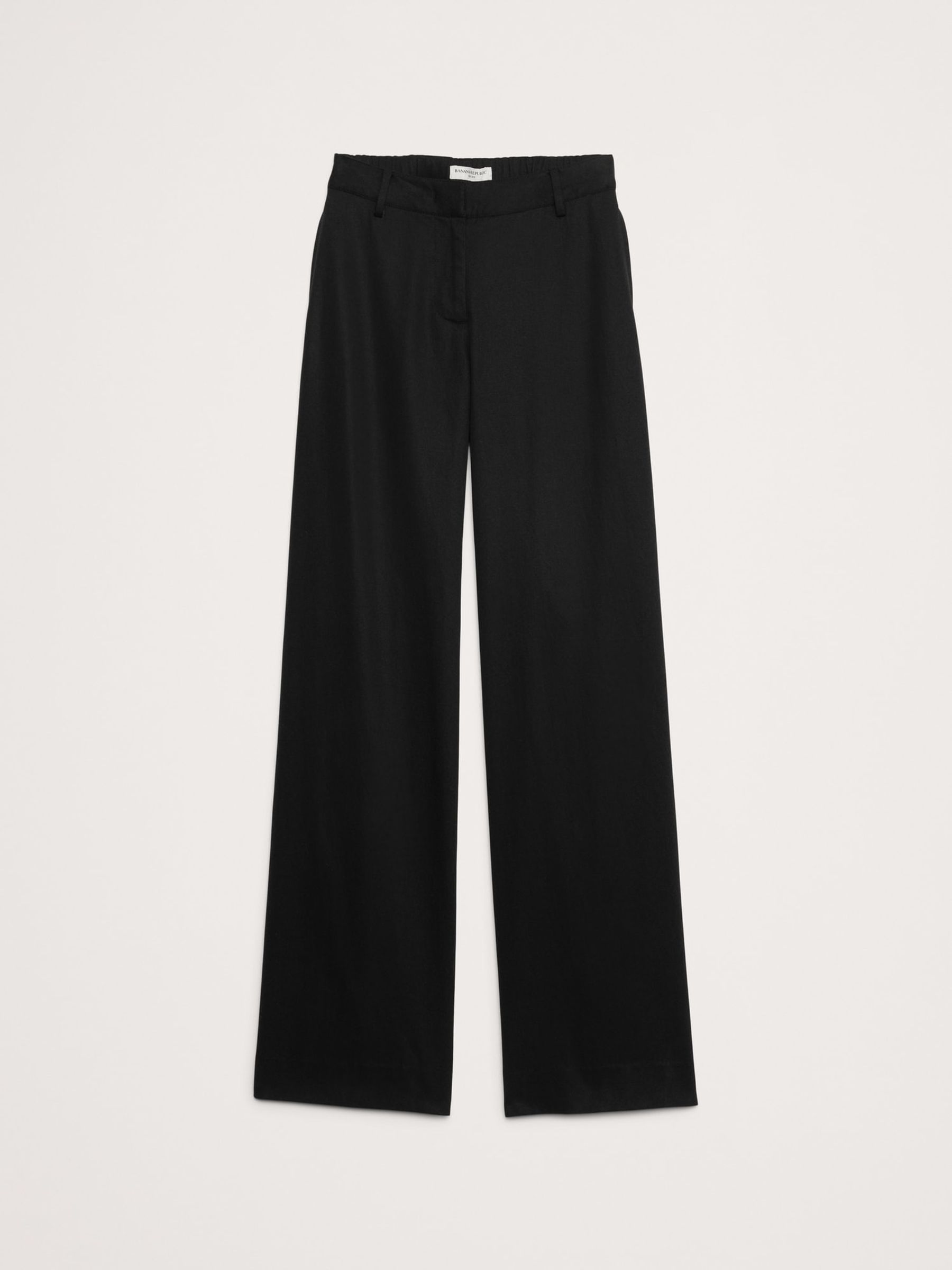 Banana Republic Black Everyday Mid Rise Wide-Leg Trousers - Image 4 of 4