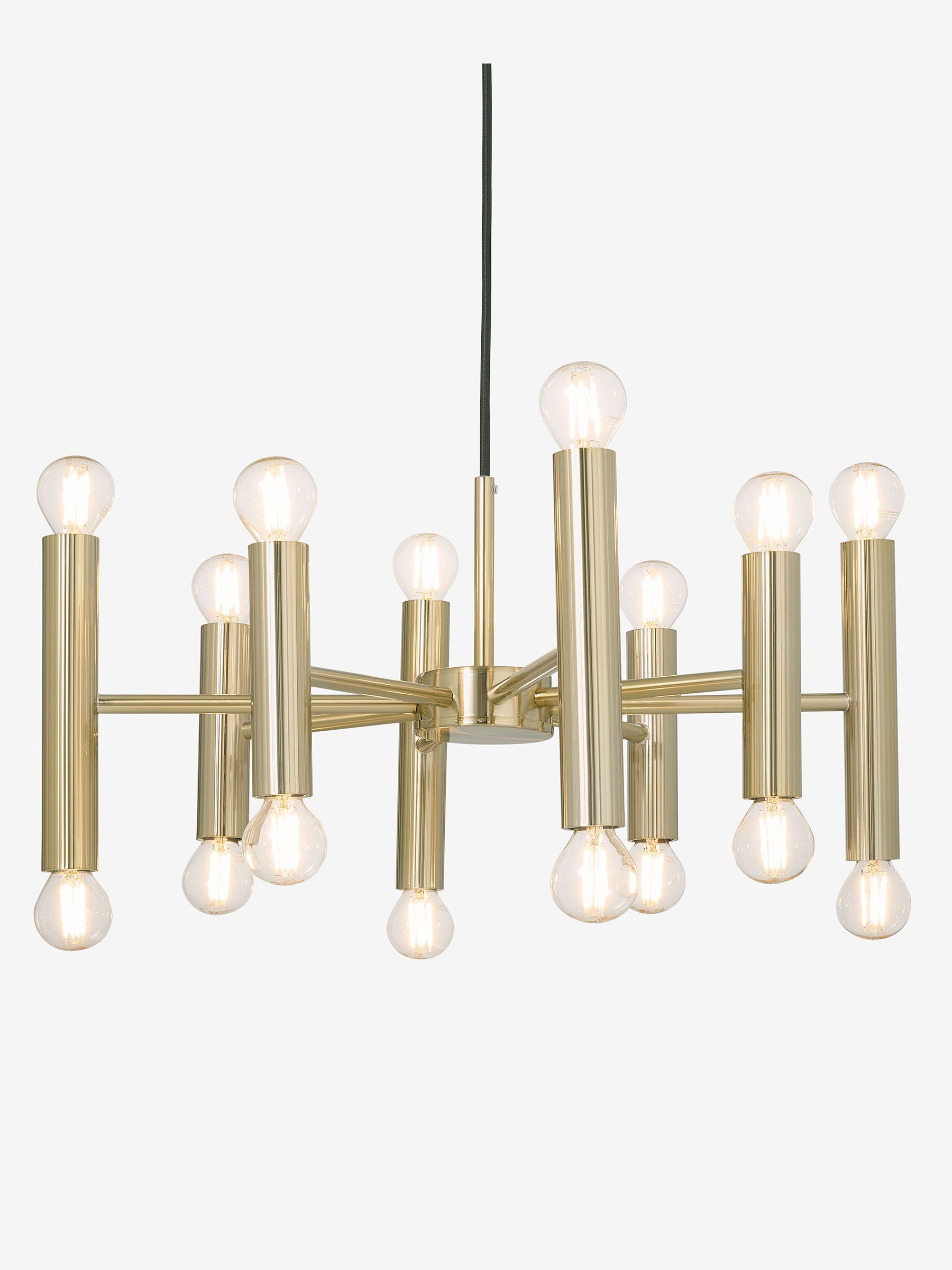 Bell Chandelier Ceiling Light in Brass - Image 2 of 6