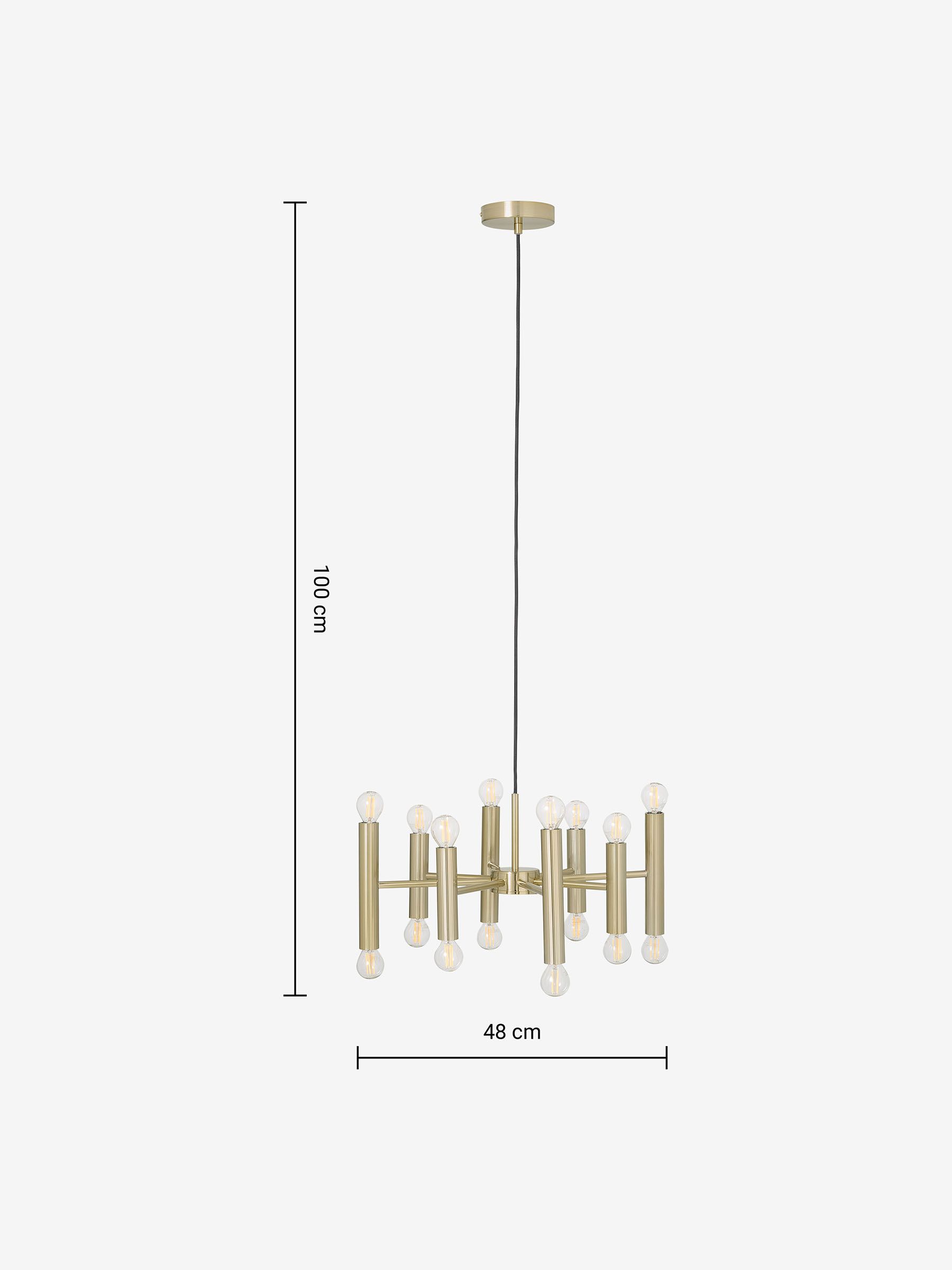 Bell Chandelier Ceiling Light in Brass - Image 6 of 6