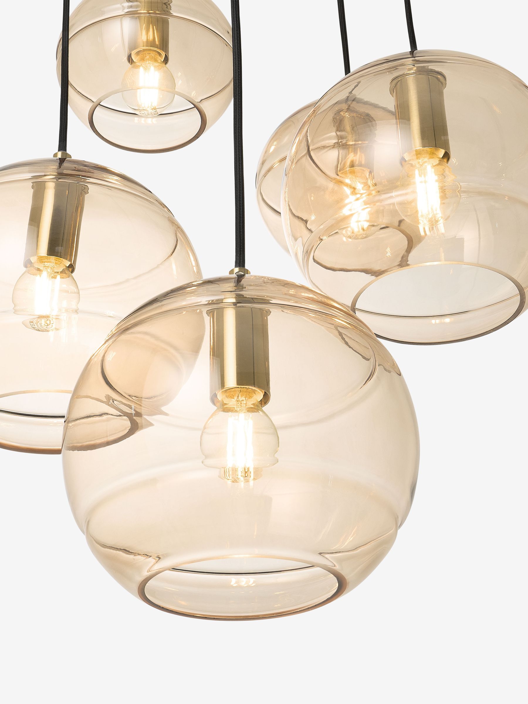 Mika 5 Cluster Light in Black/Champagne - Image 5 of 7