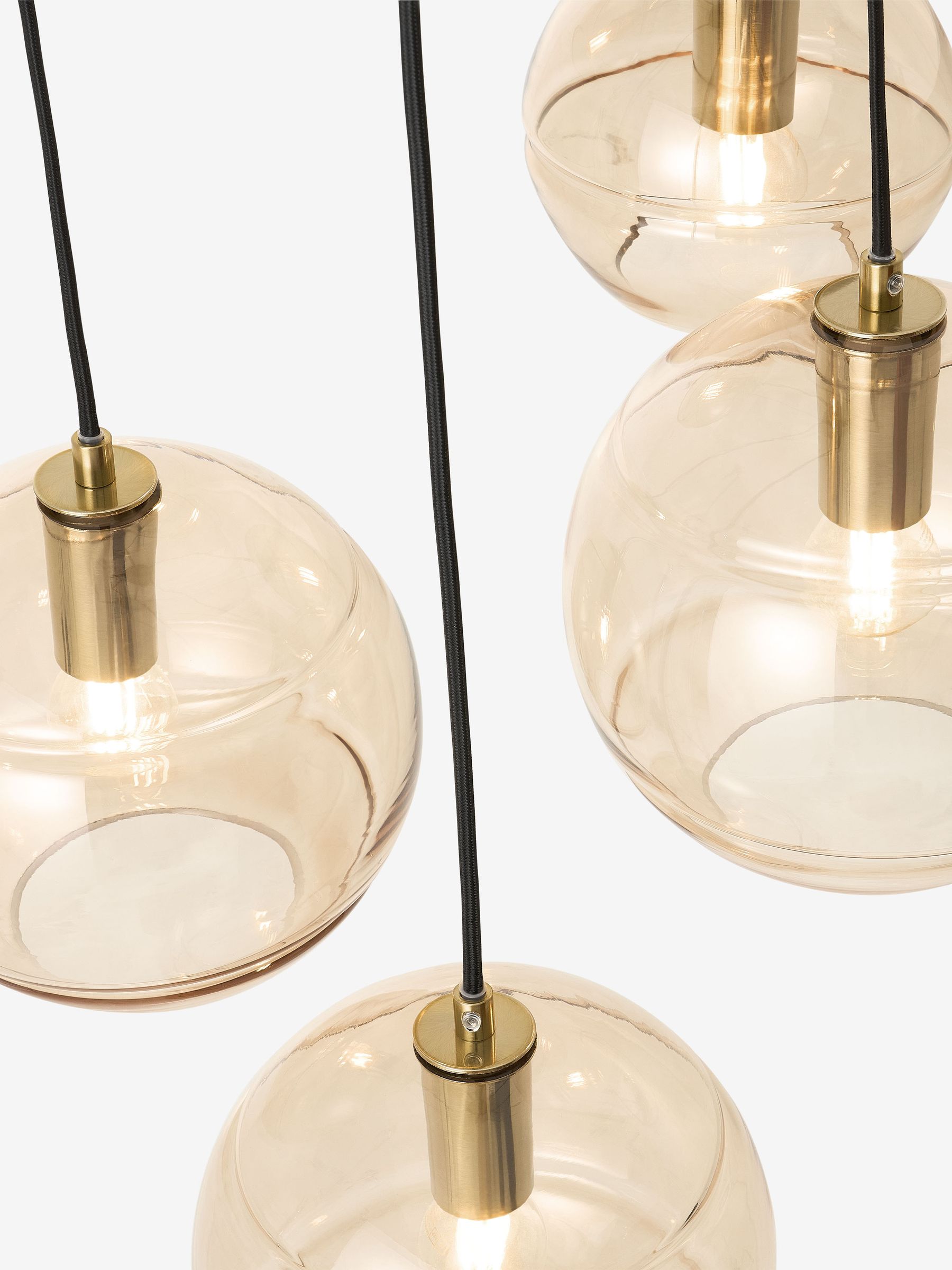 Mika 5 Cluster Light in Black/Champagne - Image 6 of 7