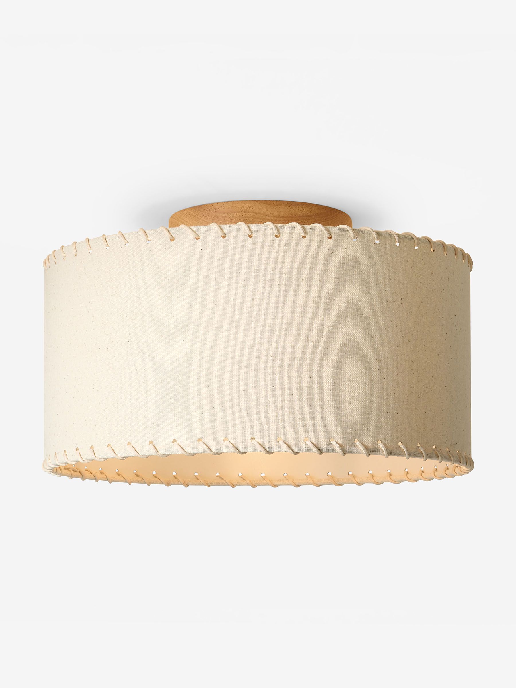 Neutra Flush Light in Cream/Wood - Image 3 of 6