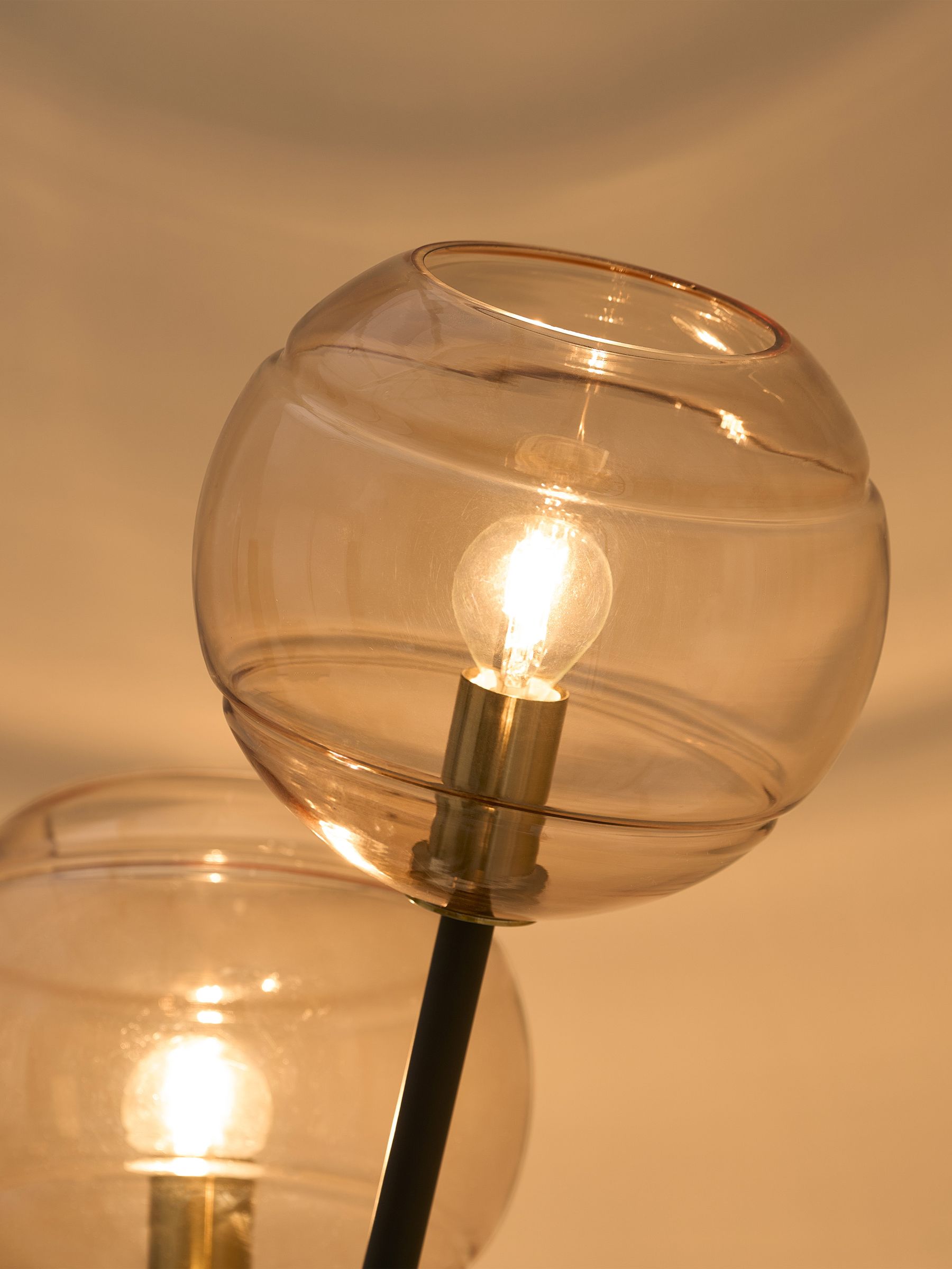 Mika Floor Lamp in Black/Champagne - Image 2 of 7