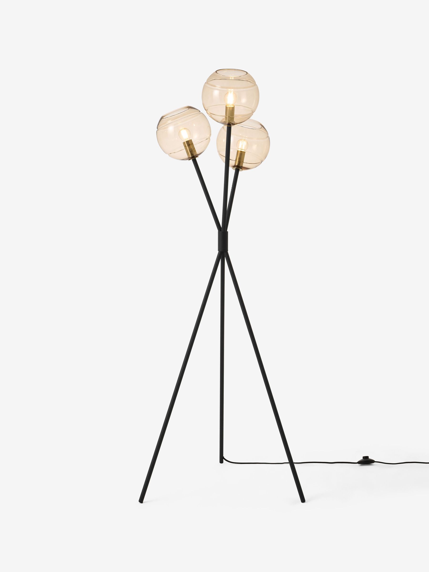Mika Floor Lamp in Black/Champagne - Image 3 of 7