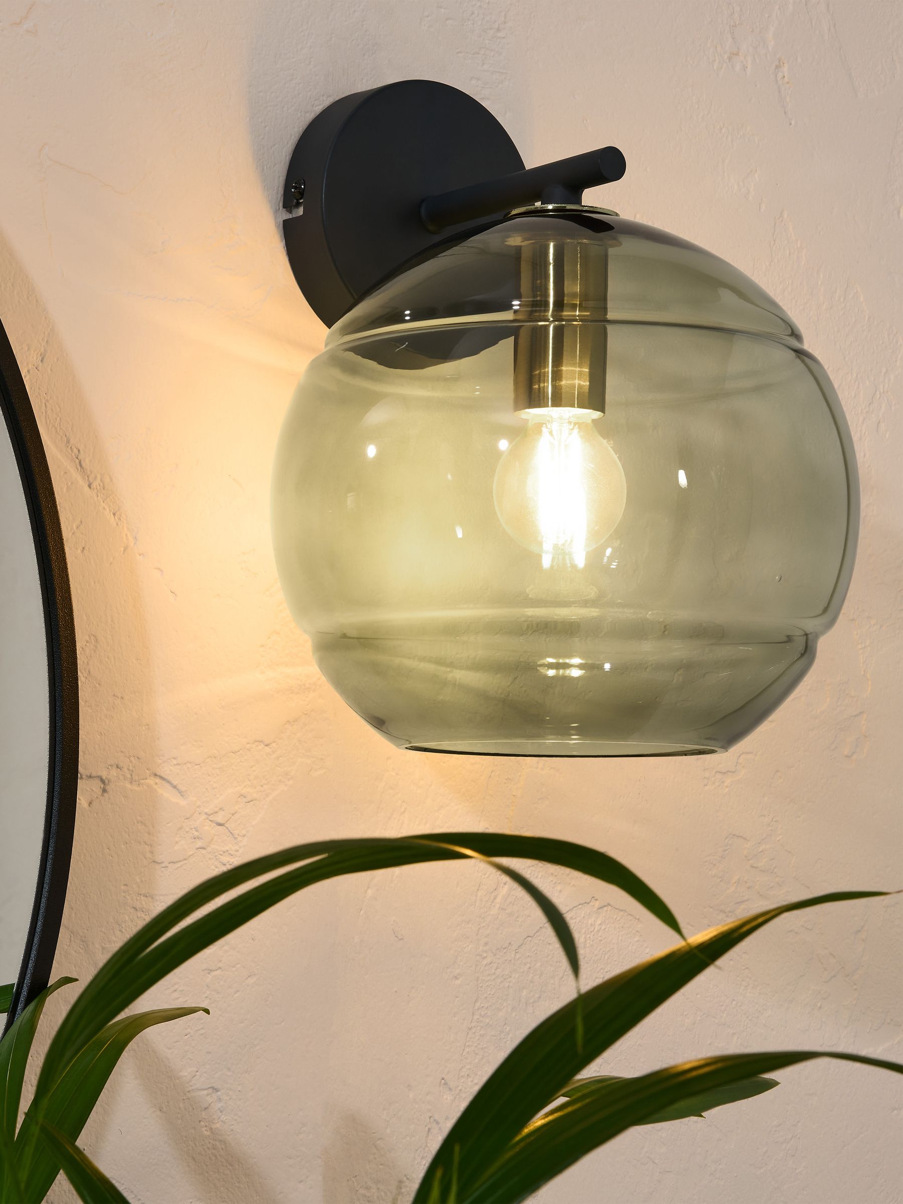 Mika Wall Light in Black/Green - Image 2 of 6