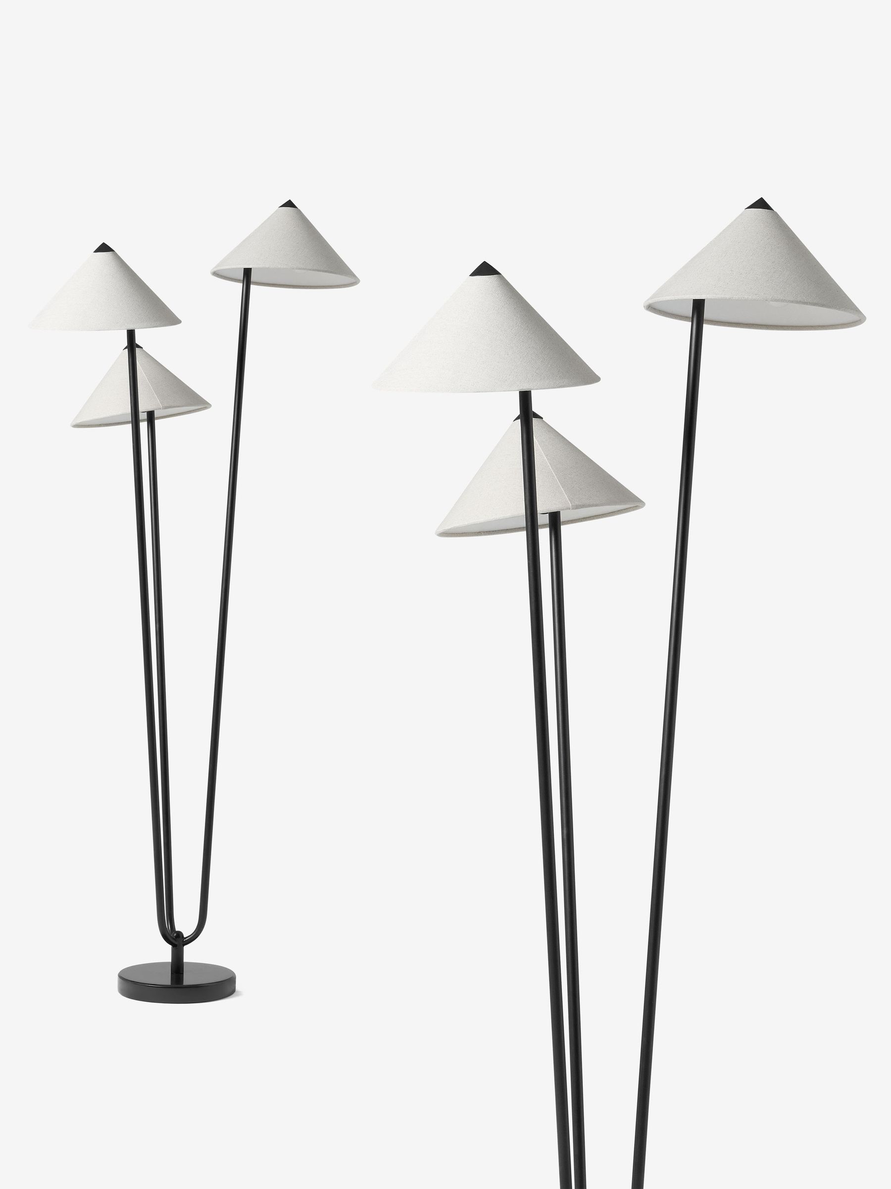 Miko Floor Lamp in Black/Nude - Image 3 of 8