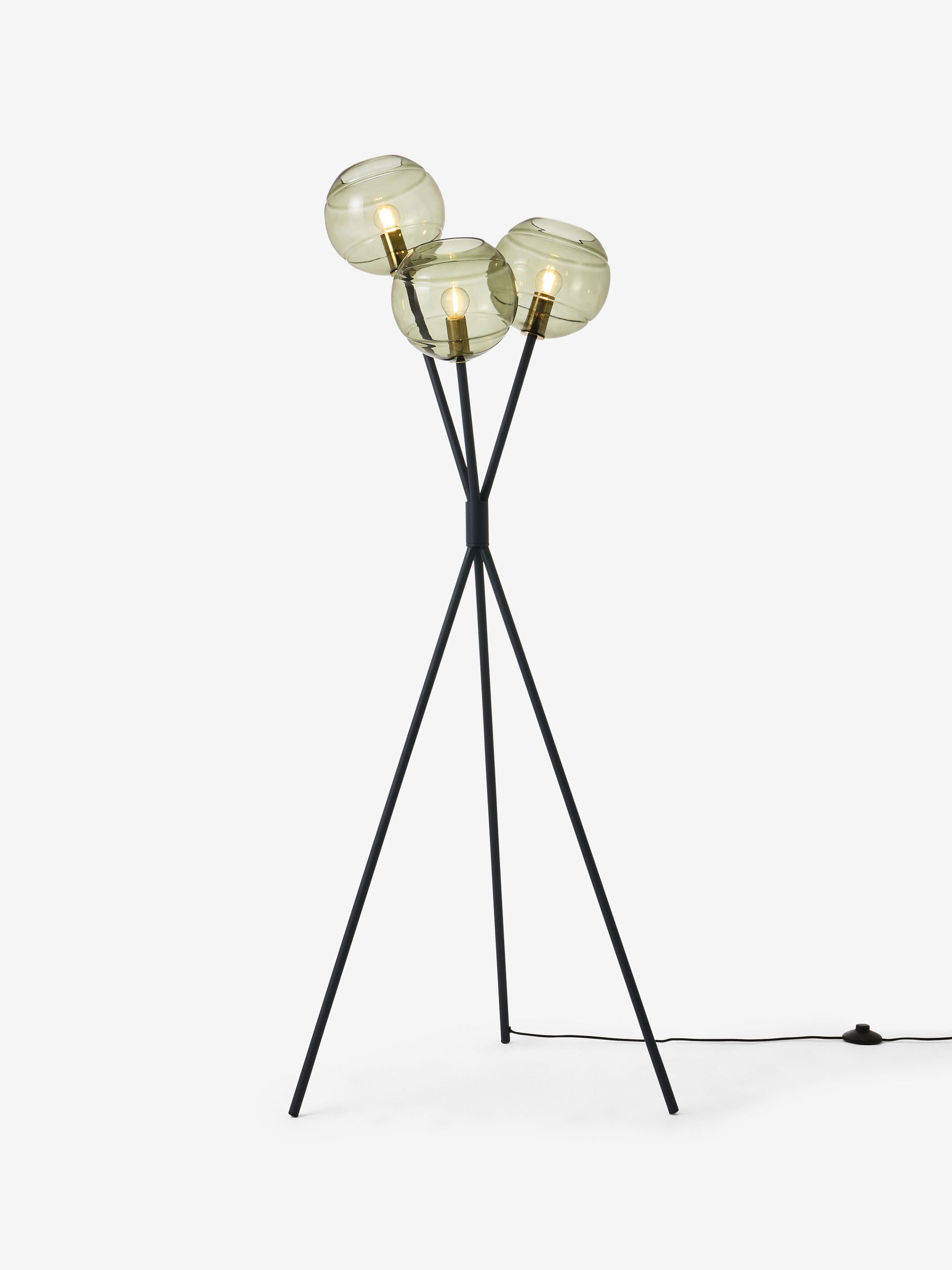 Mika Floor Lamp in Black/Green - Image 3 of 7