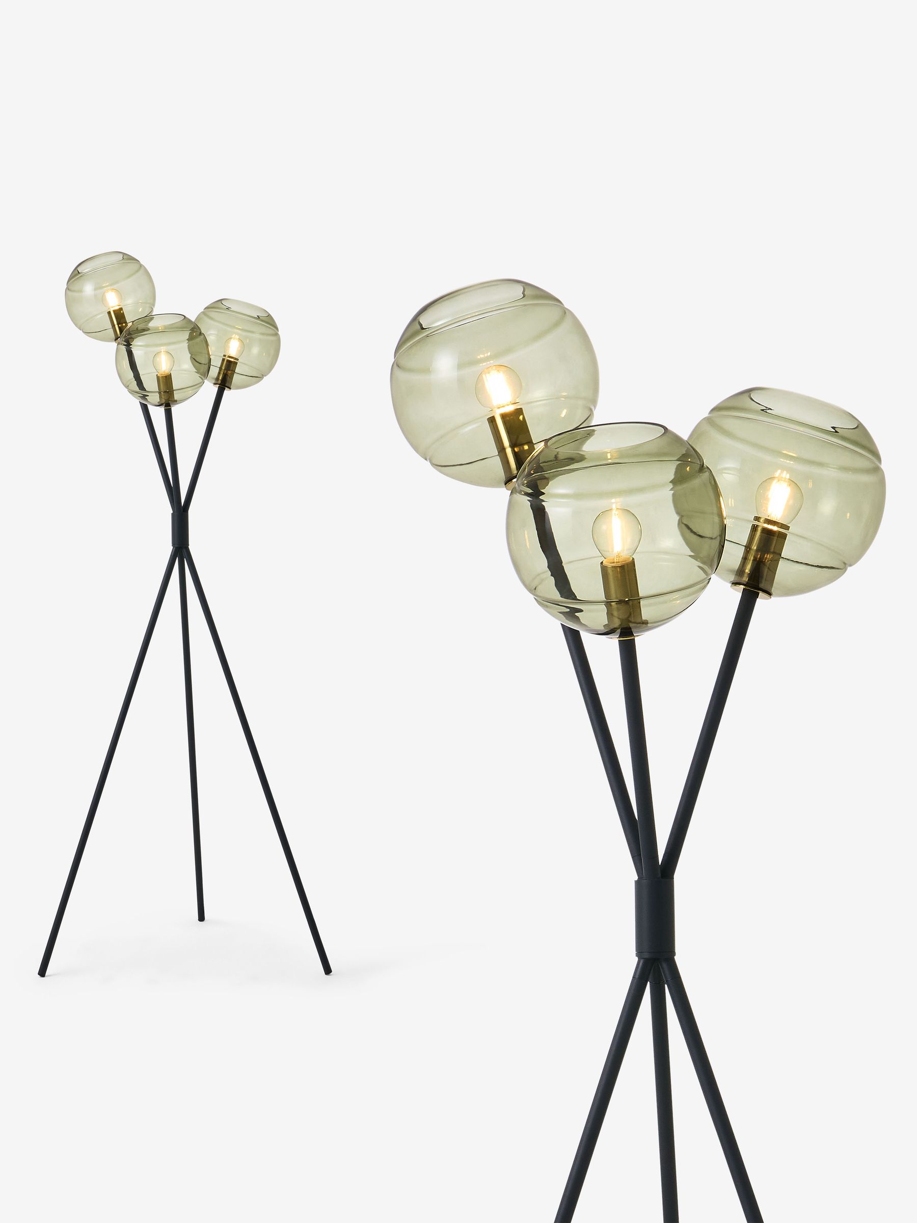 Mika Floor Lamp in Black/Green - Image 4 of 7