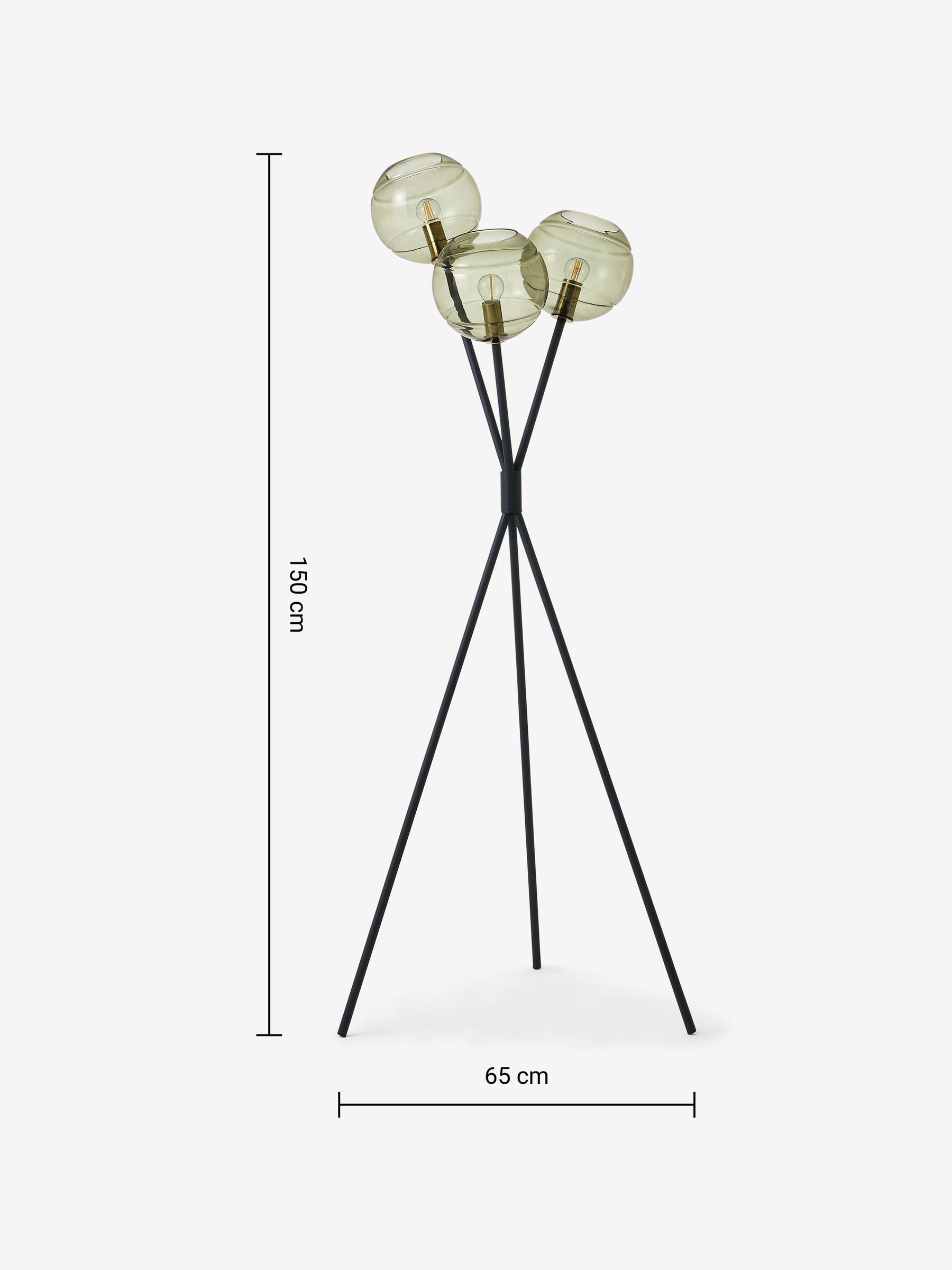 Mika Floor Lamp in Black/Green - Image 7 of 7