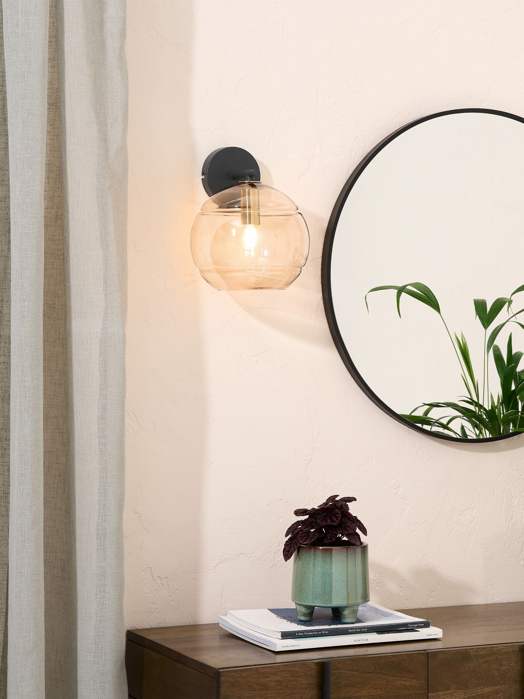 Mika Wall Light in Black/Champagne - Image 1 of 6