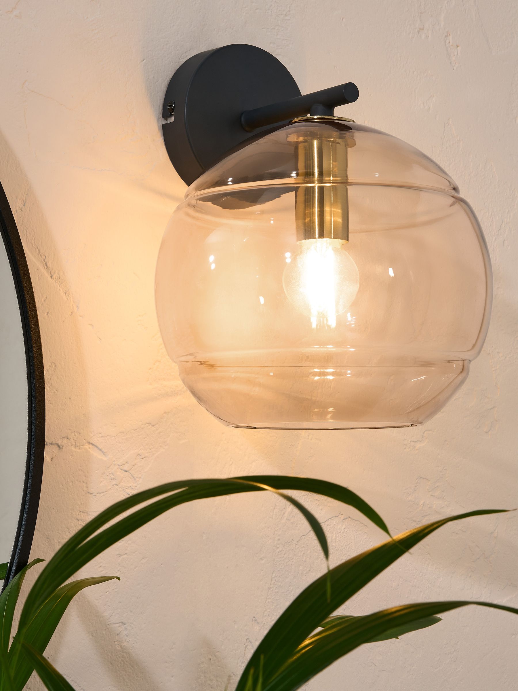 Mika Wall Light in Black/Champagne - Image 2 of 6