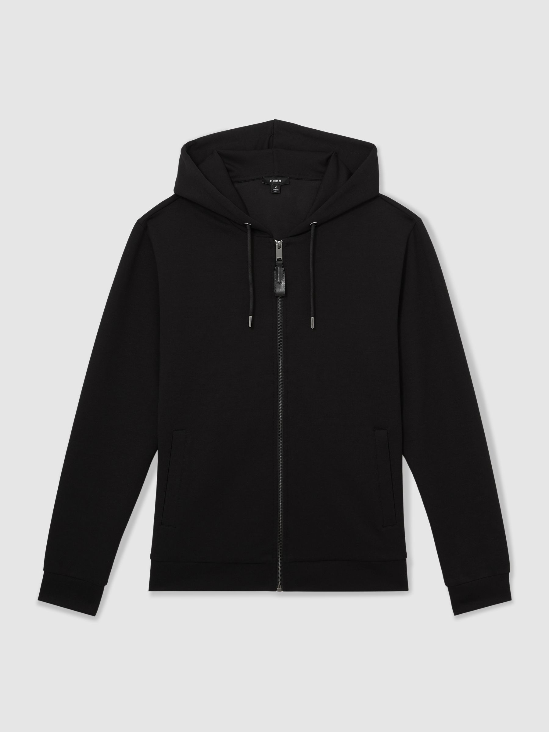 Interlock Zip-Through Hoodie in Black - Image 2 of 6