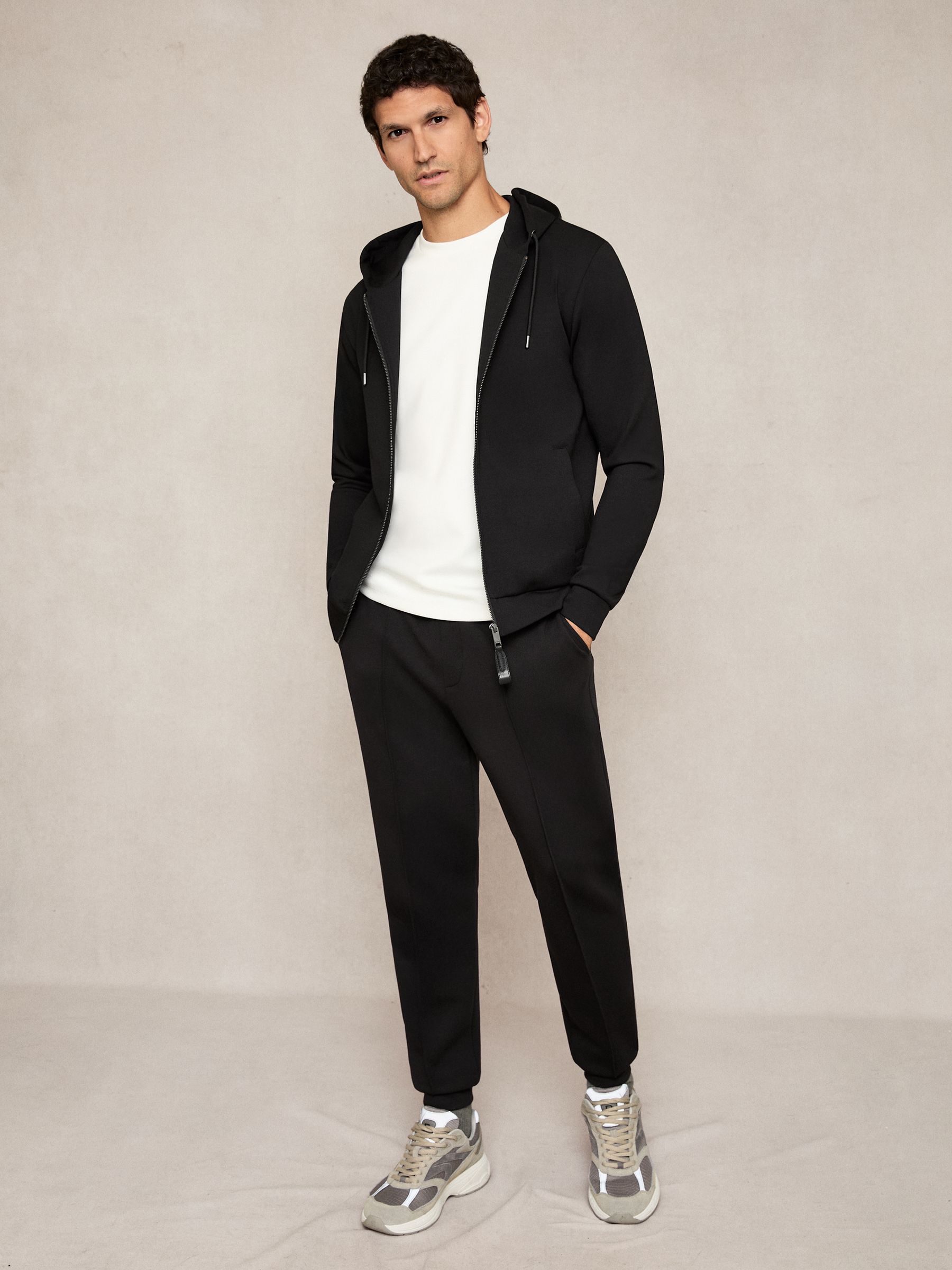 Interlock Zip-Through Hoodie in Black - image 4