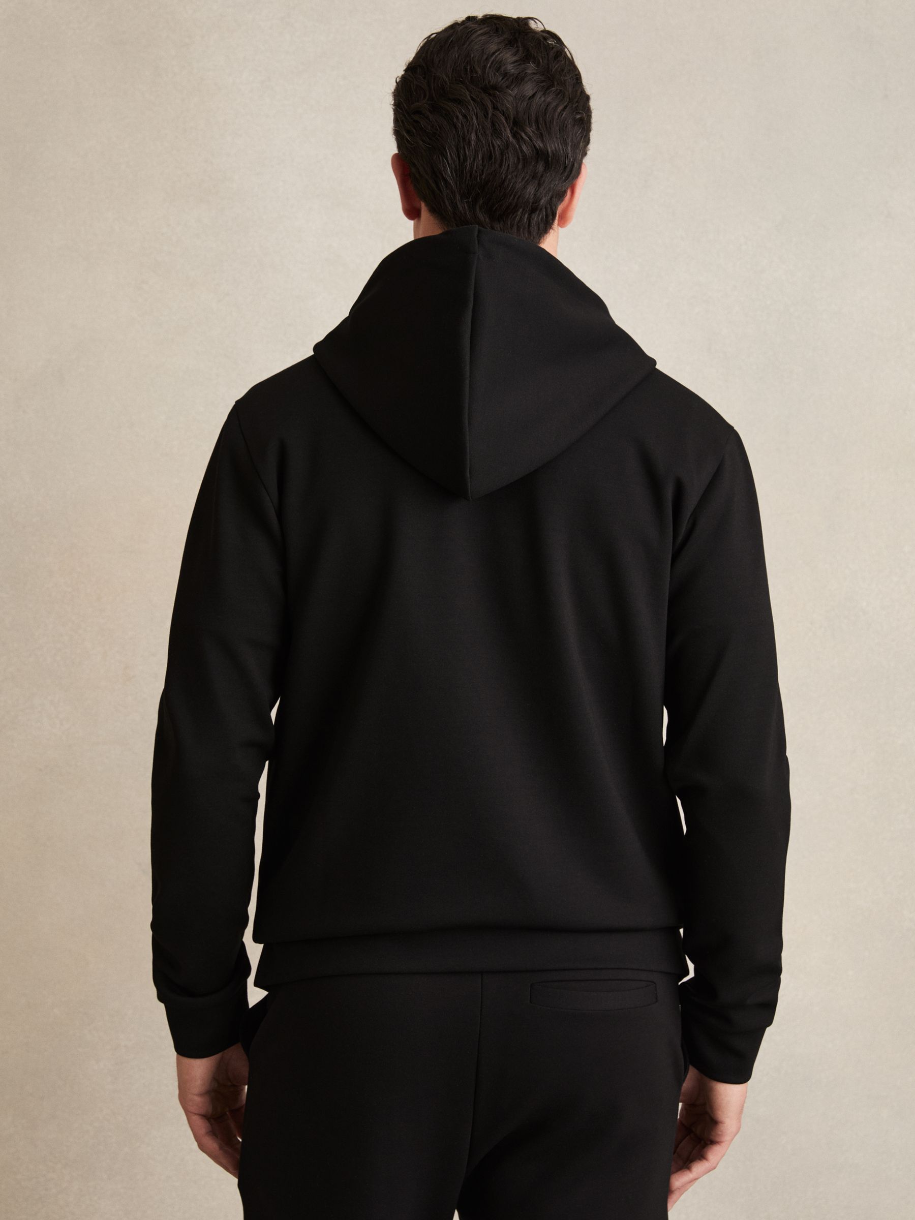 Interlock Zip-Through Hoodie in Black - Image 5 of 6