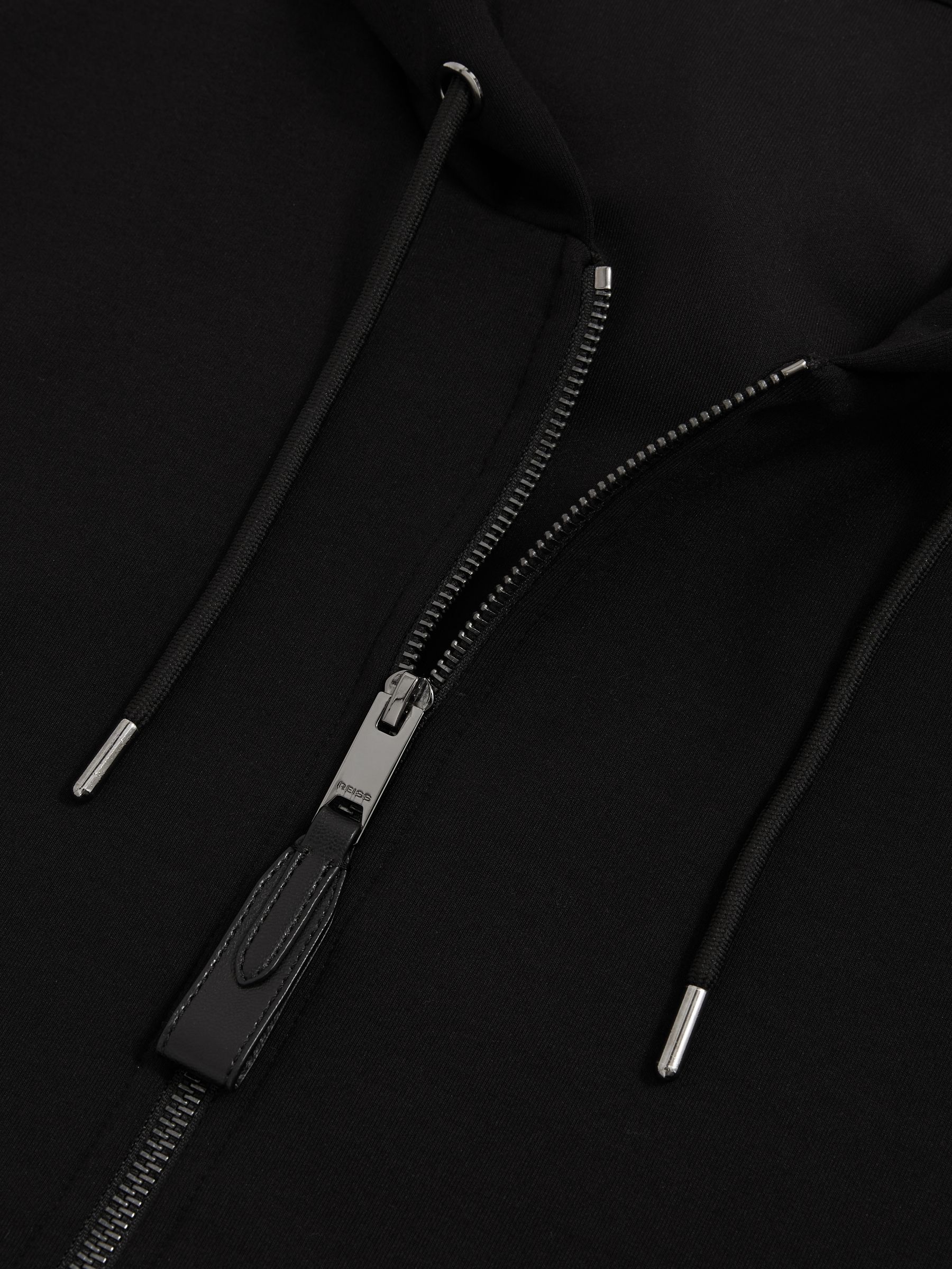 Interlock Zip-Through Hoodie in Black - Image 6 of 6