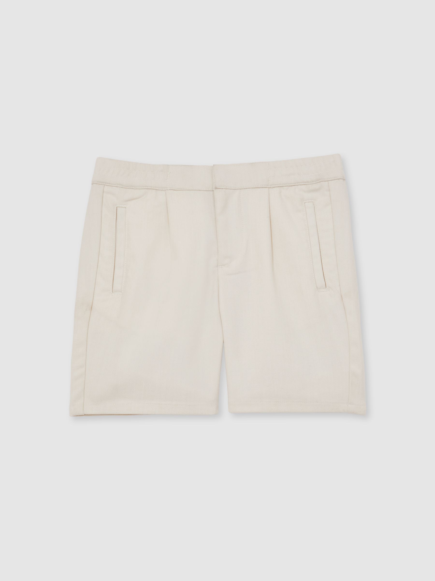 9-13 yrs Relaxed Drawstring Shorts in Off White - Image 2 of 4