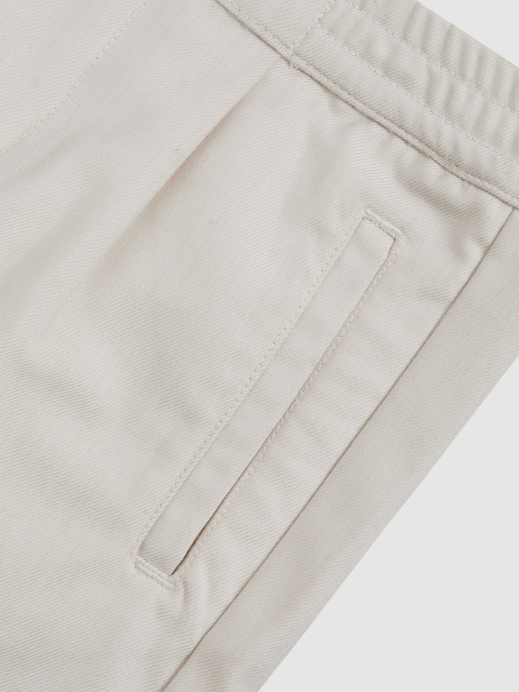 9-13 yrs Relaxed Drawstring Shorts in Off White - Image 4 of 4
