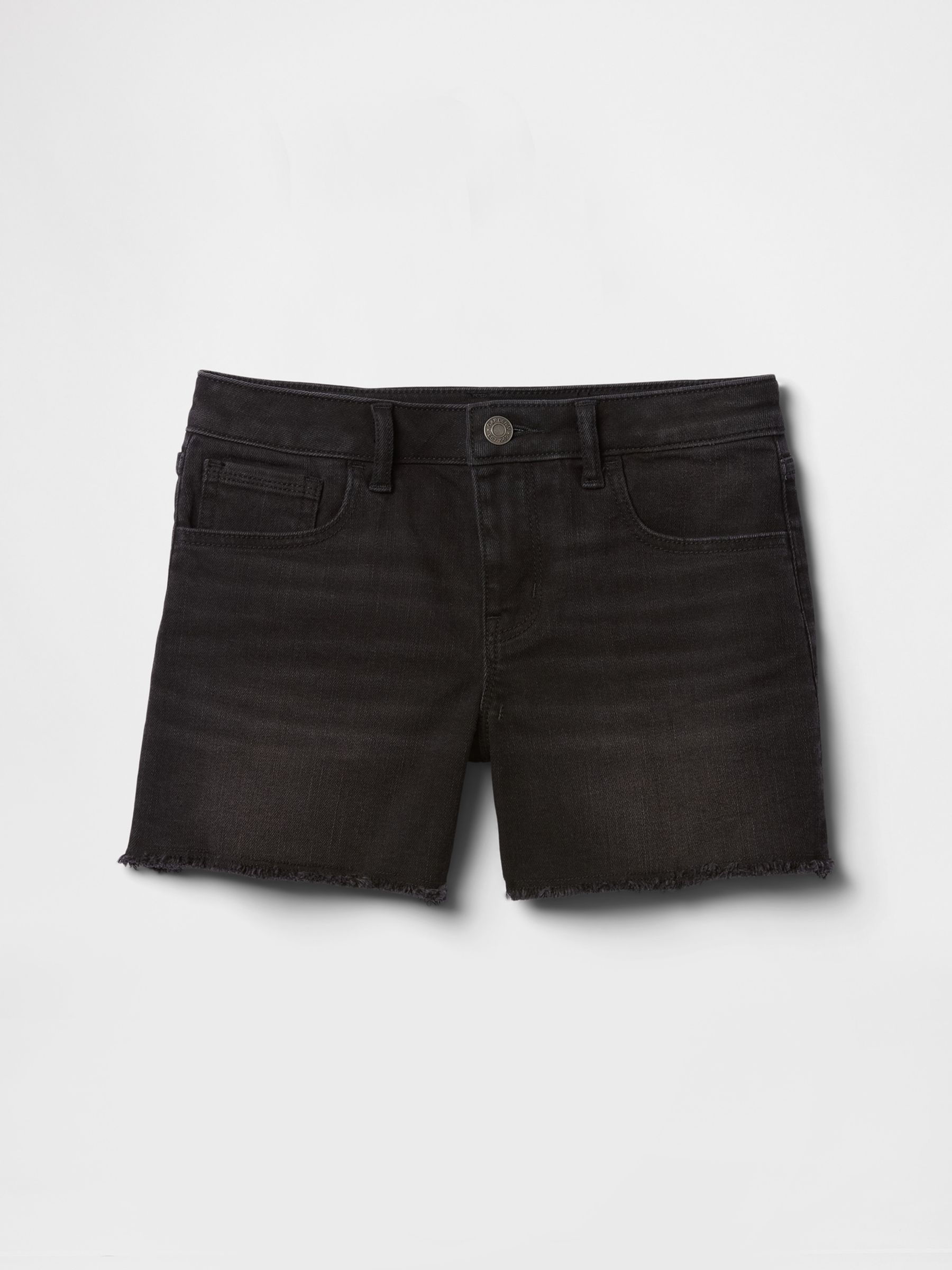 Black Midi Denim Shorts (5-13yrs) - Image 4 of 5