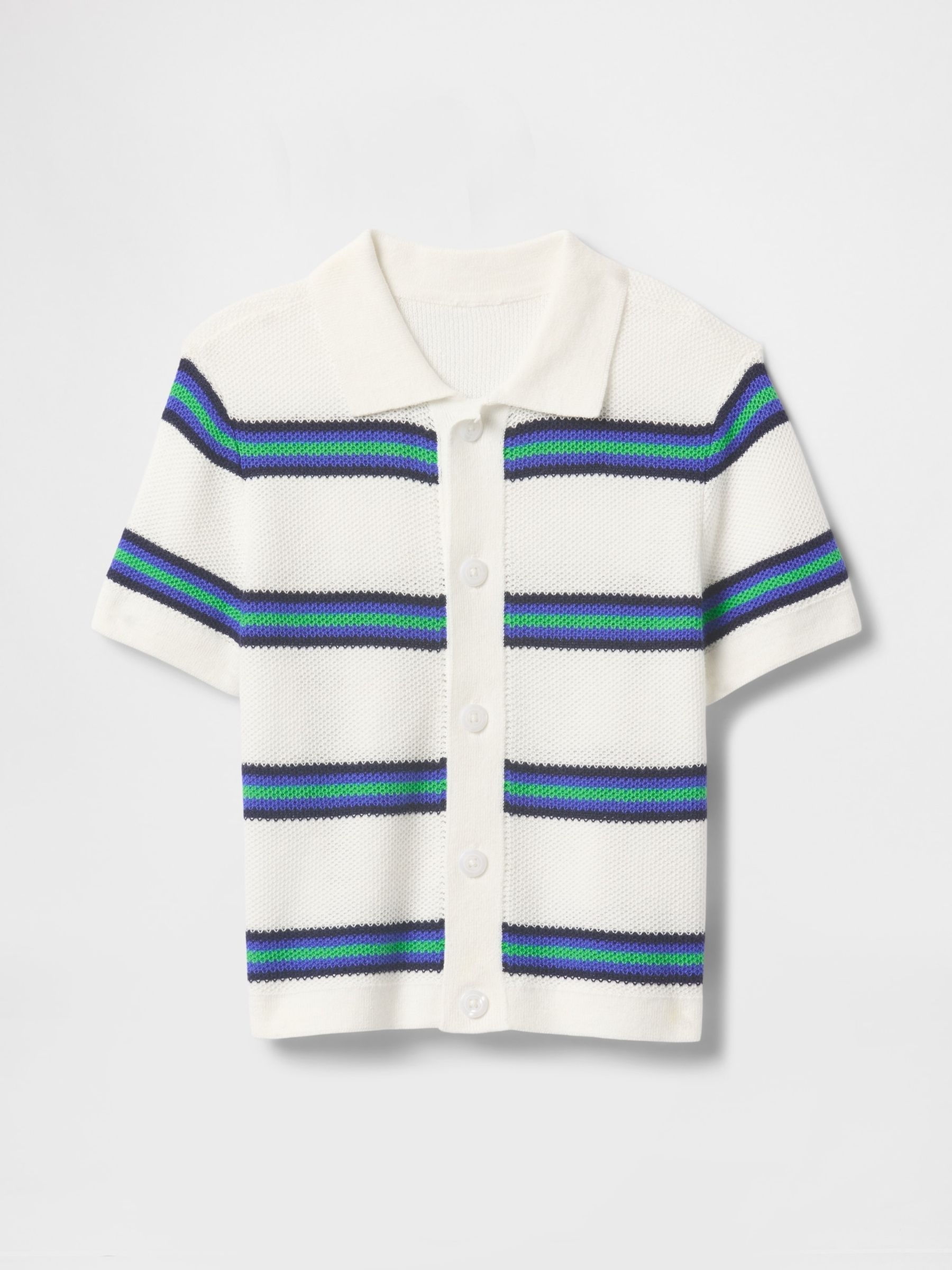 White Crochet Cabana Shirt (6mths-5yrs) - Image 2 of 4