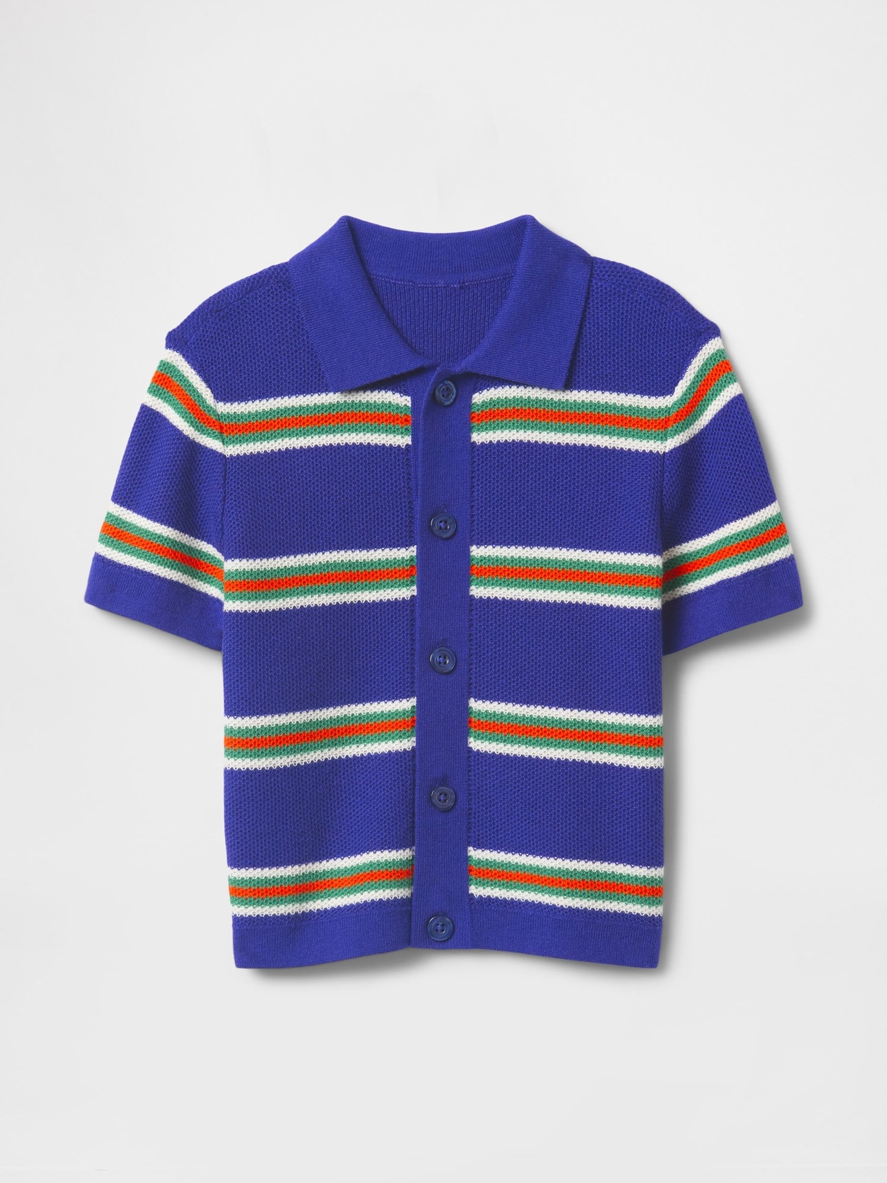 Blue Crochet Cabana Shirt (6mths-5yrs) - Image 2 of 4